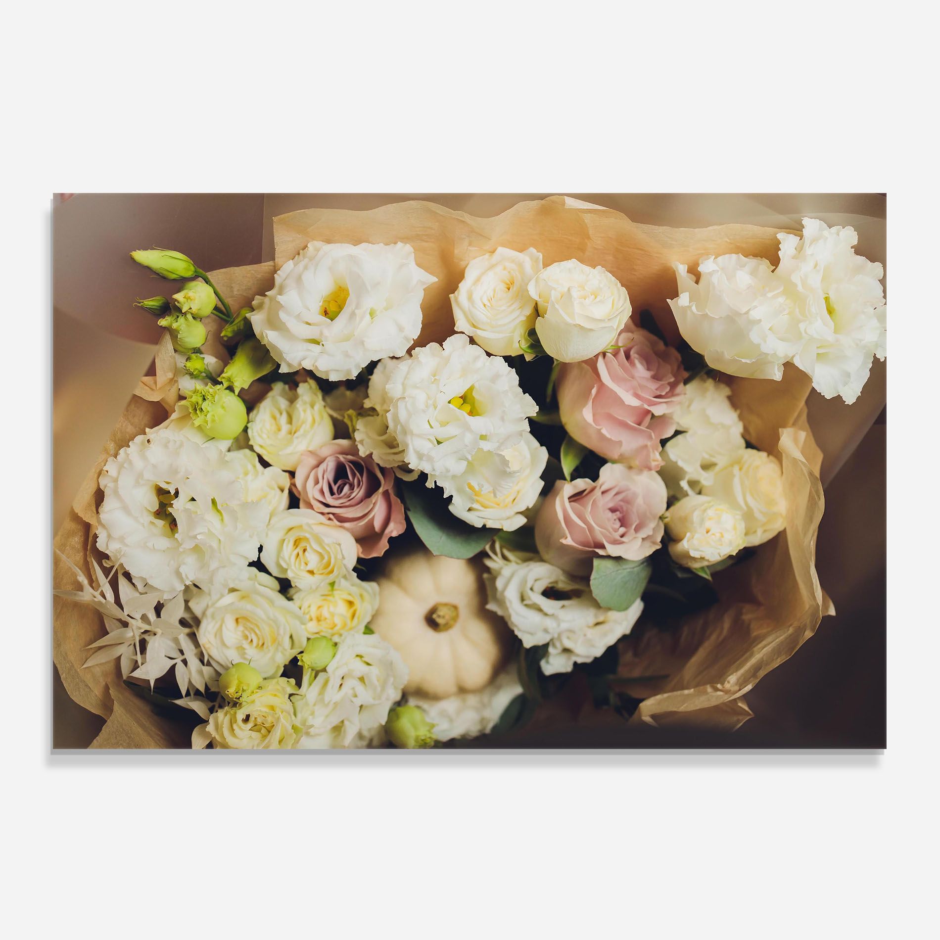 White Flowers Bouquet mockup 0