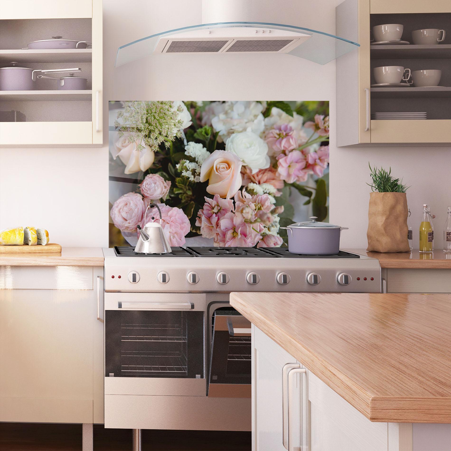 Küchenrückwand Glas Beautiful Pink Pastel mockup 1