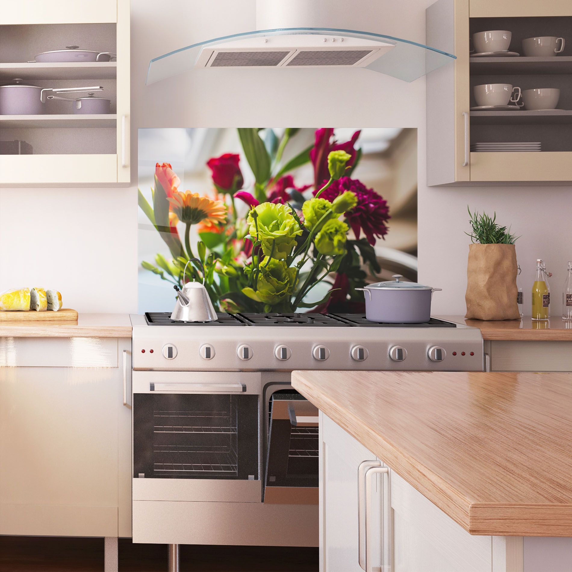 Green Flowers Bouquet mockup 1