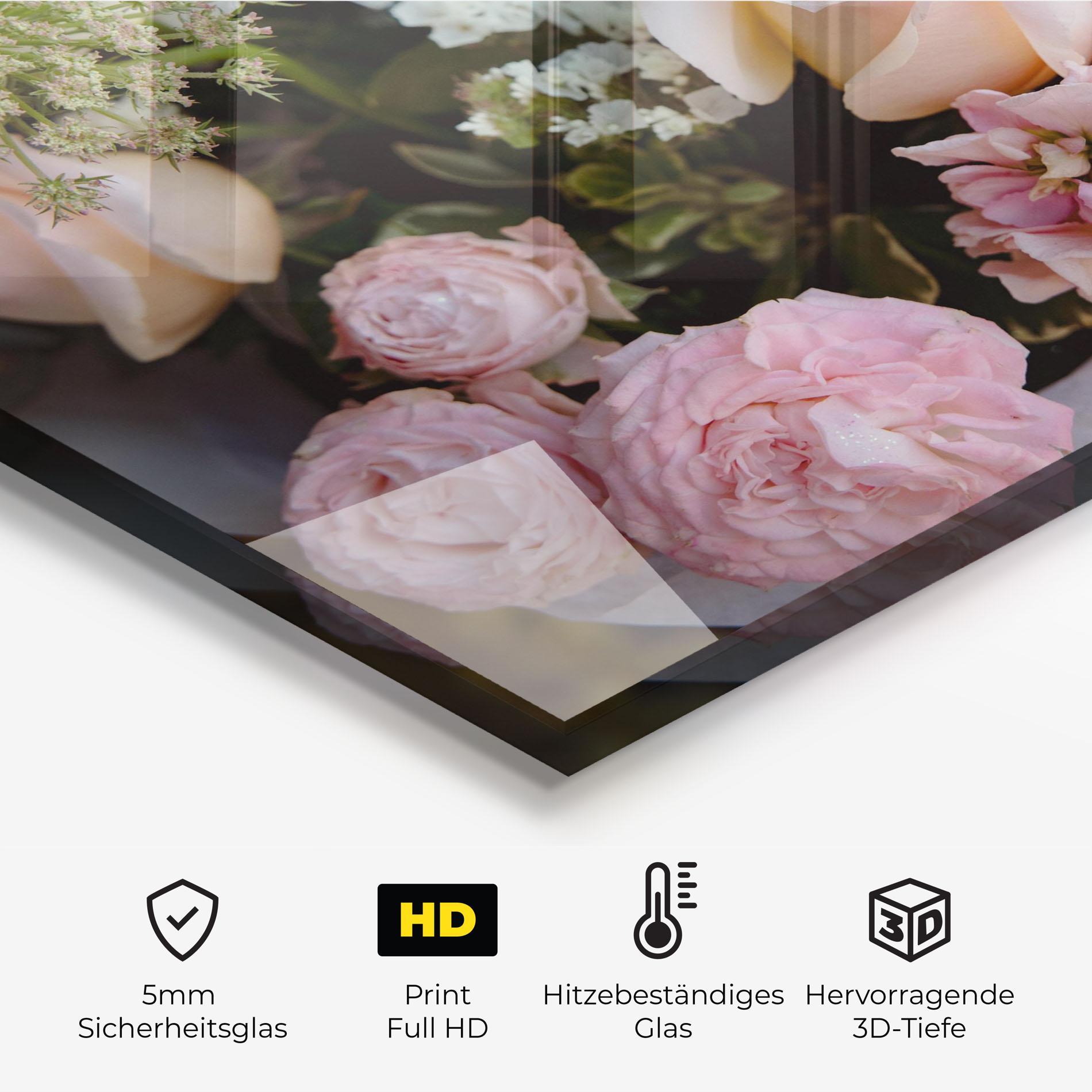 Küchenrückwand Glas Beautiful Pink Pastel mockup 2