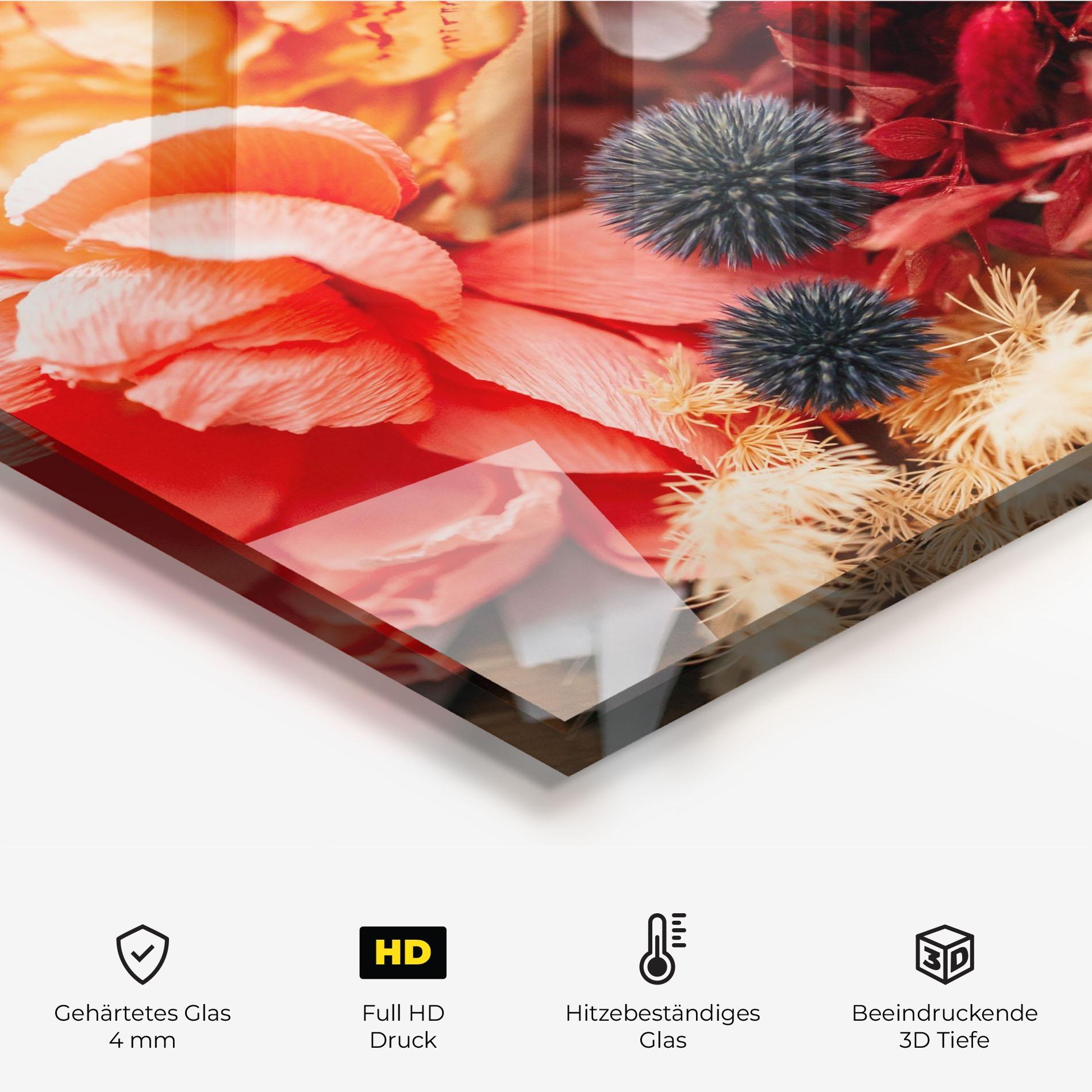 Küchenrückwand Glas Autumn Bouquet mockup 2