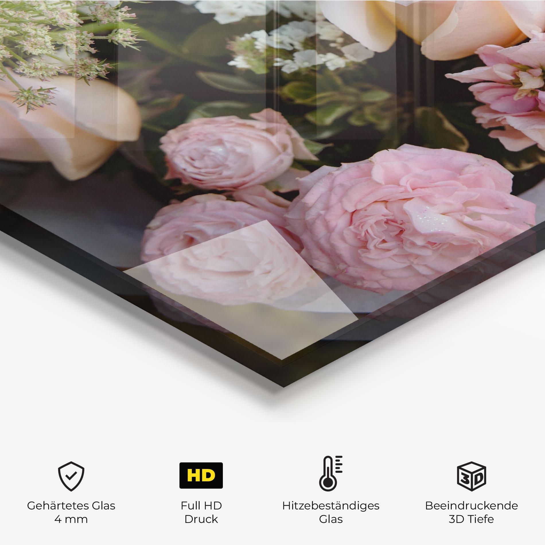 Küchenrückwand Glas Beautiful Pink Pastel mockup 2