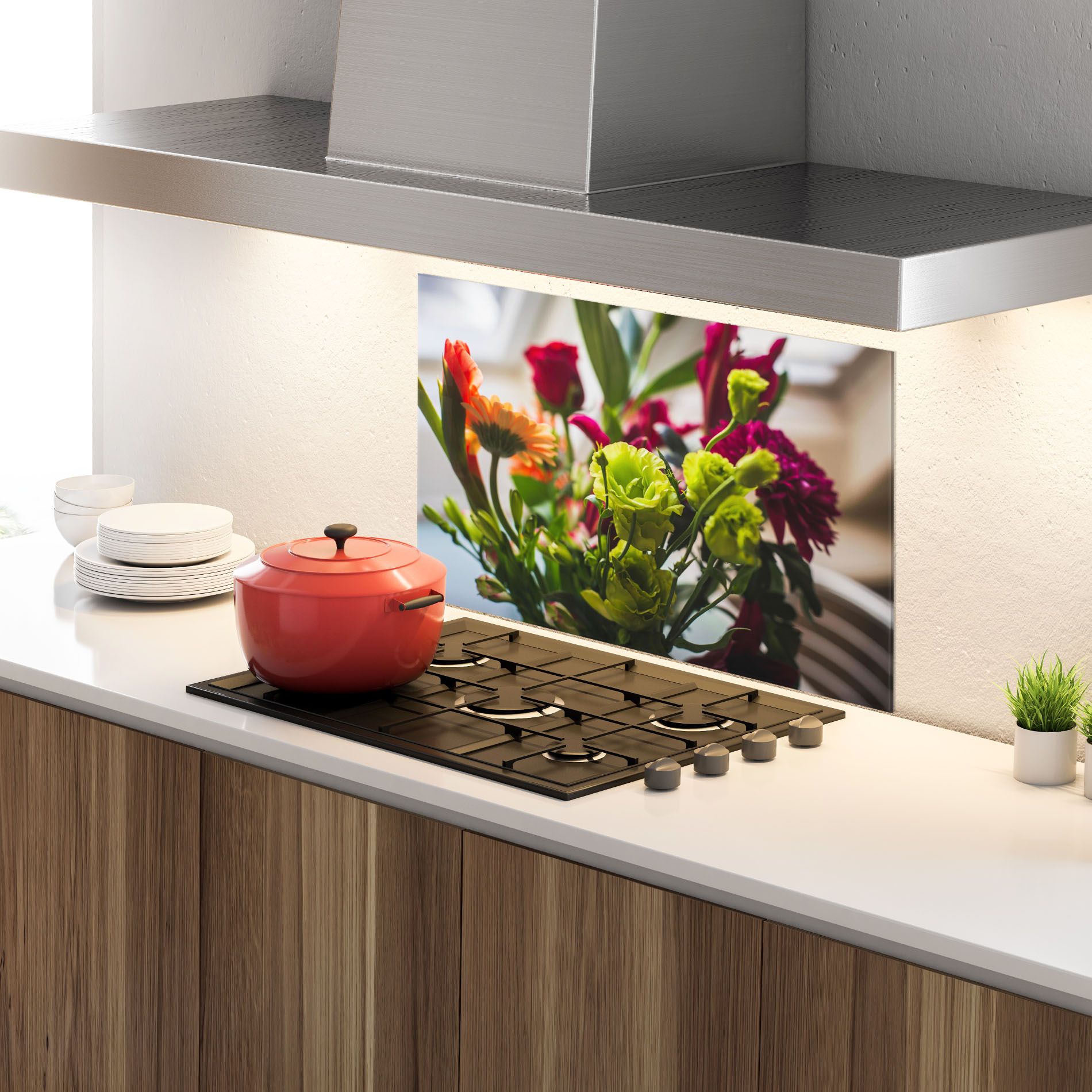 Green Flowers Bouquet mockup 4