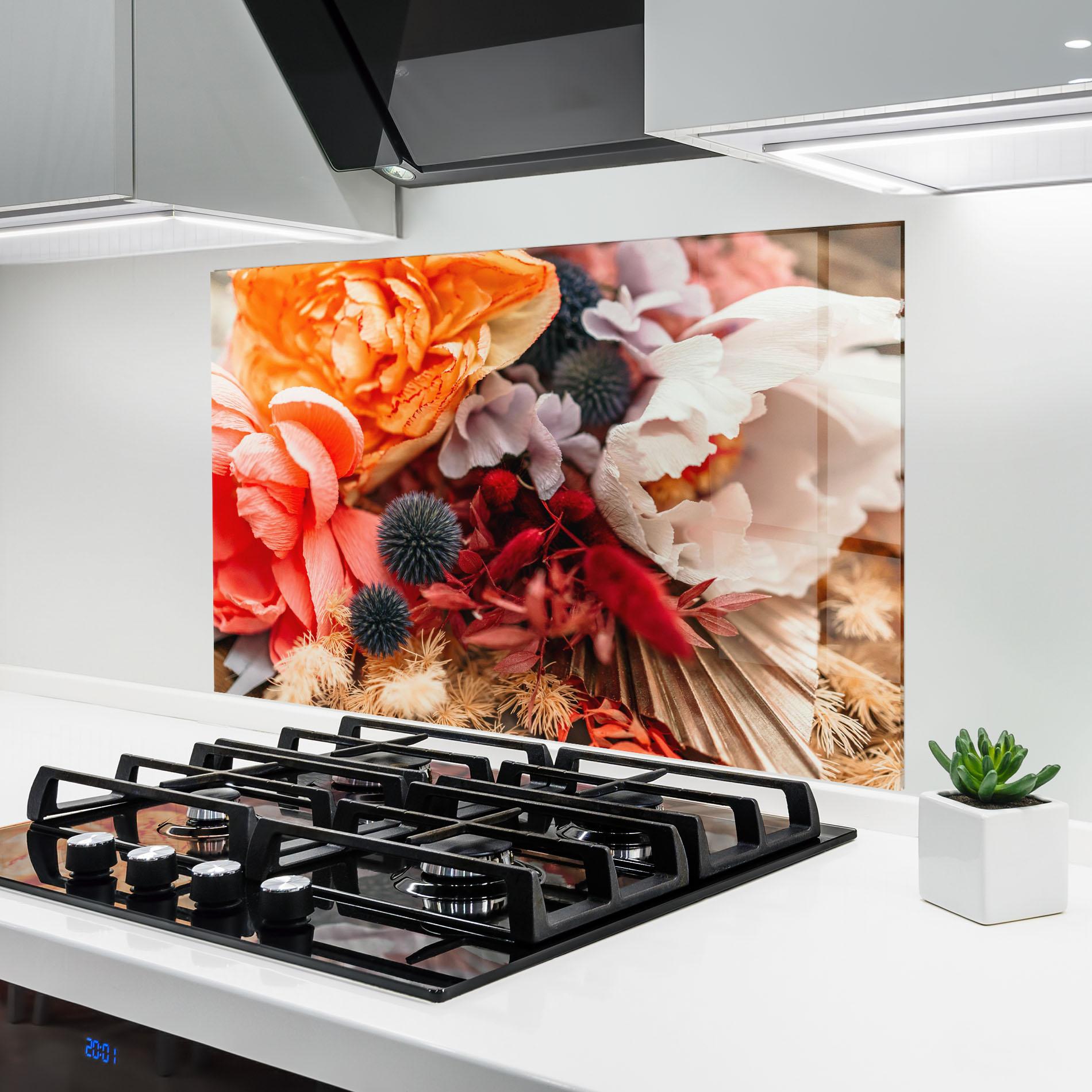 Küchenrückwand Glas Autumn Bouquet mockup 6