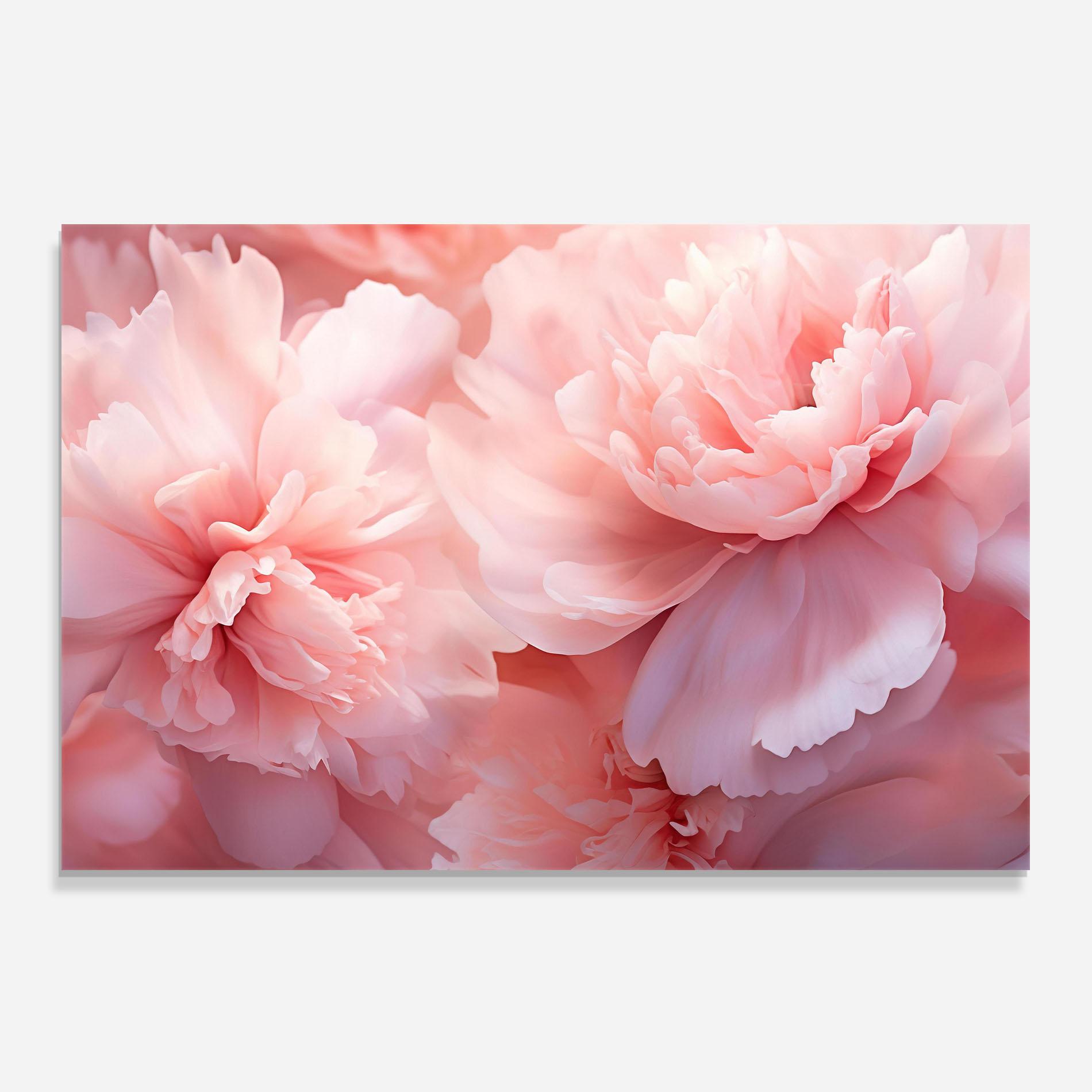 Küchenrückwand Glas Close Up Dreamy Peony mockup 0