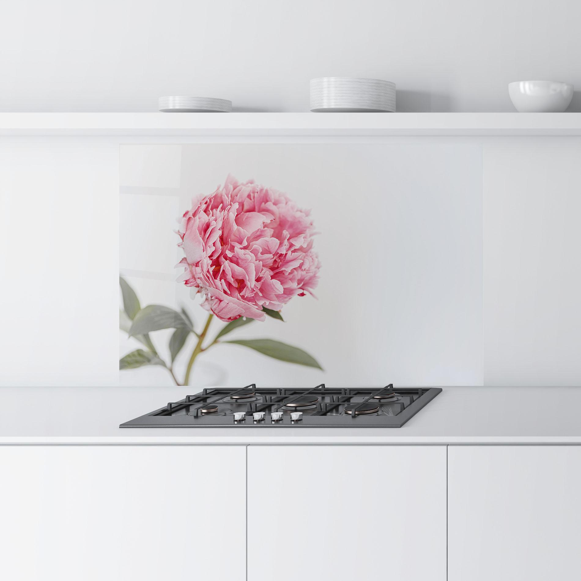 Küchenrückwand Glas One Peony mockup 9