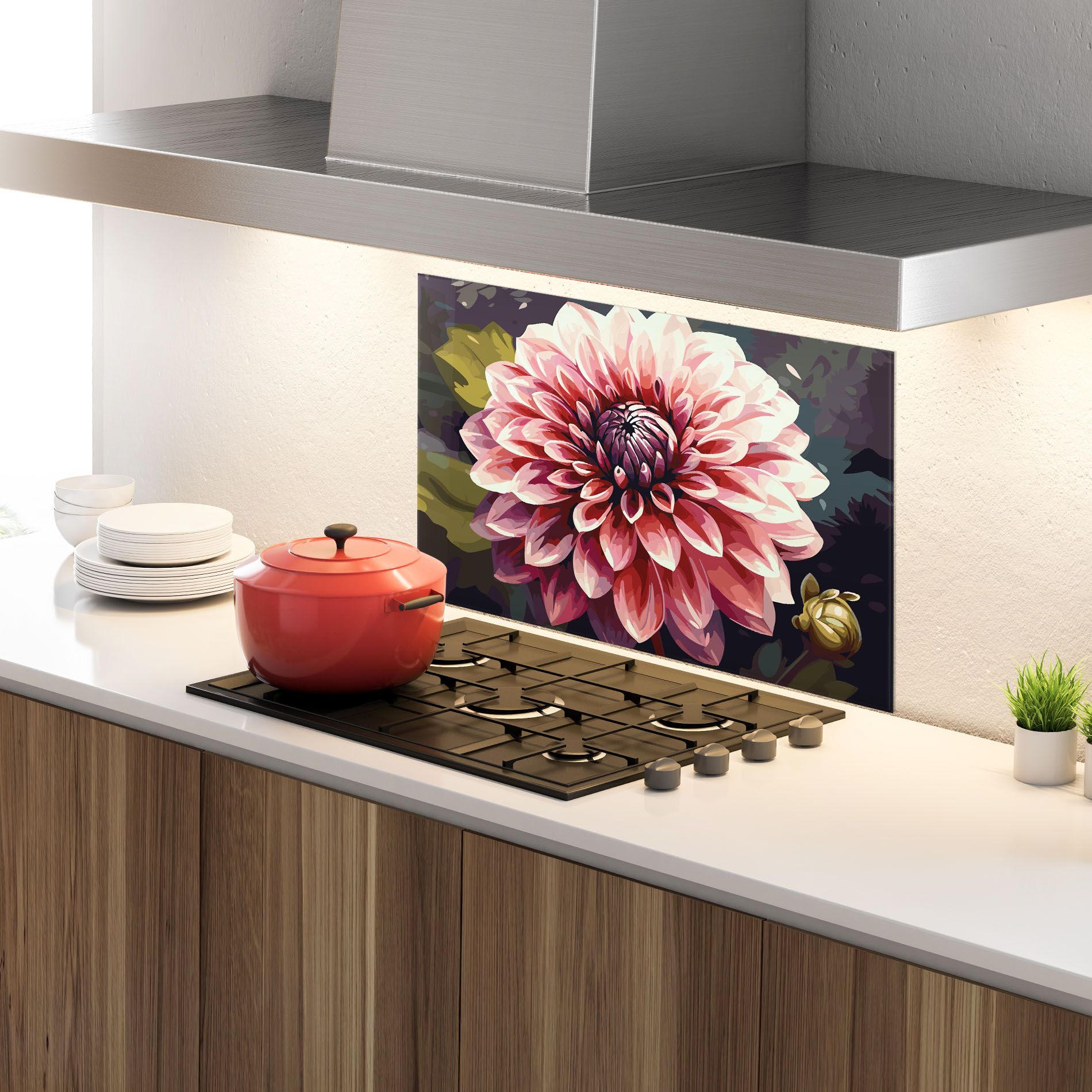 Open Pink Flower mockup 4