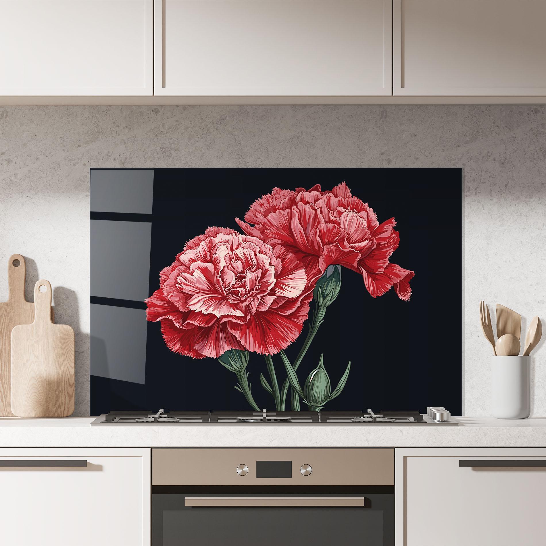 Küchenrückwand Glas Beautiful Peony mockup 7