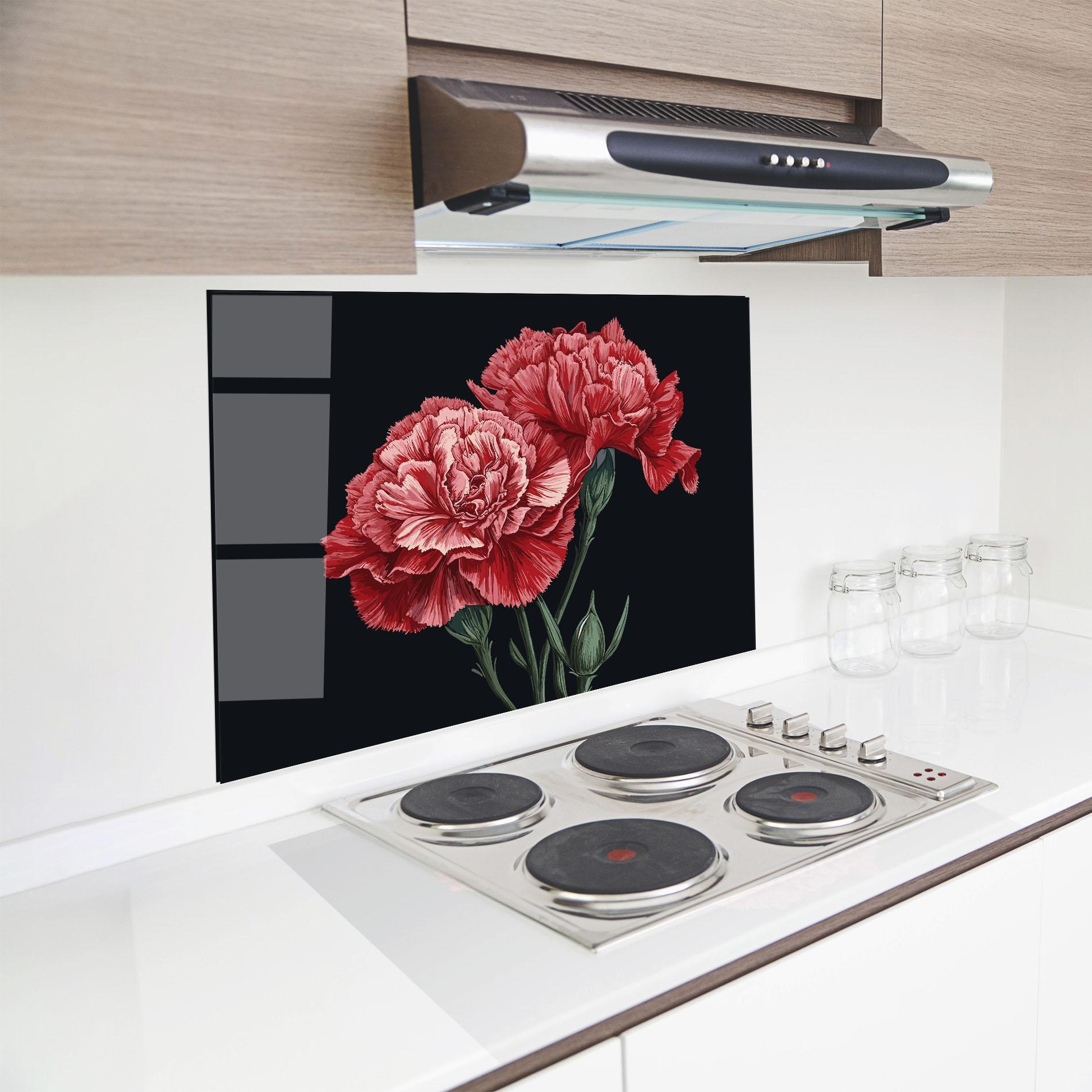 Küchenrückwand Glas Beautiful Peony mockup 8