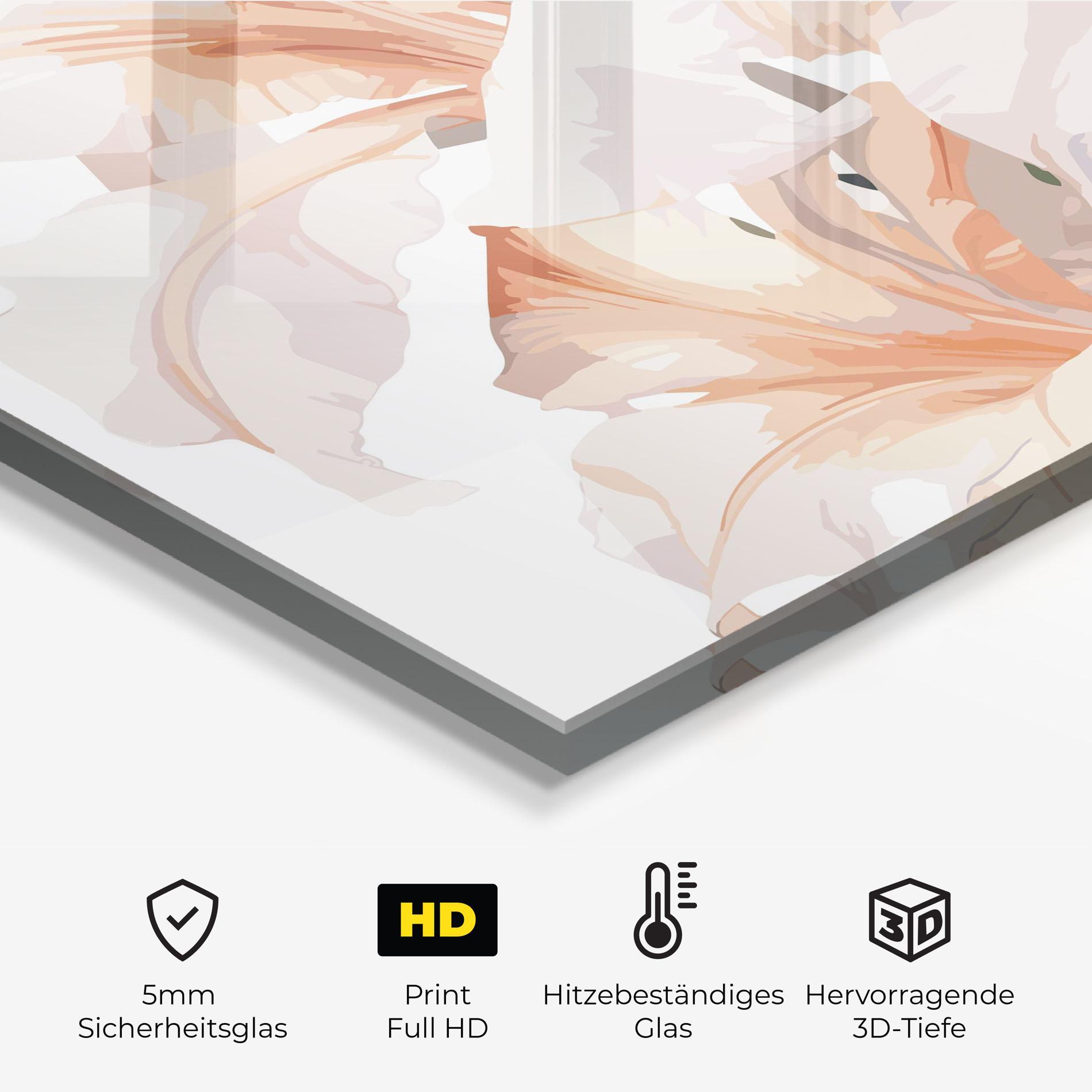 Küchenrückwand Glas Light Pink Lily mockup 2