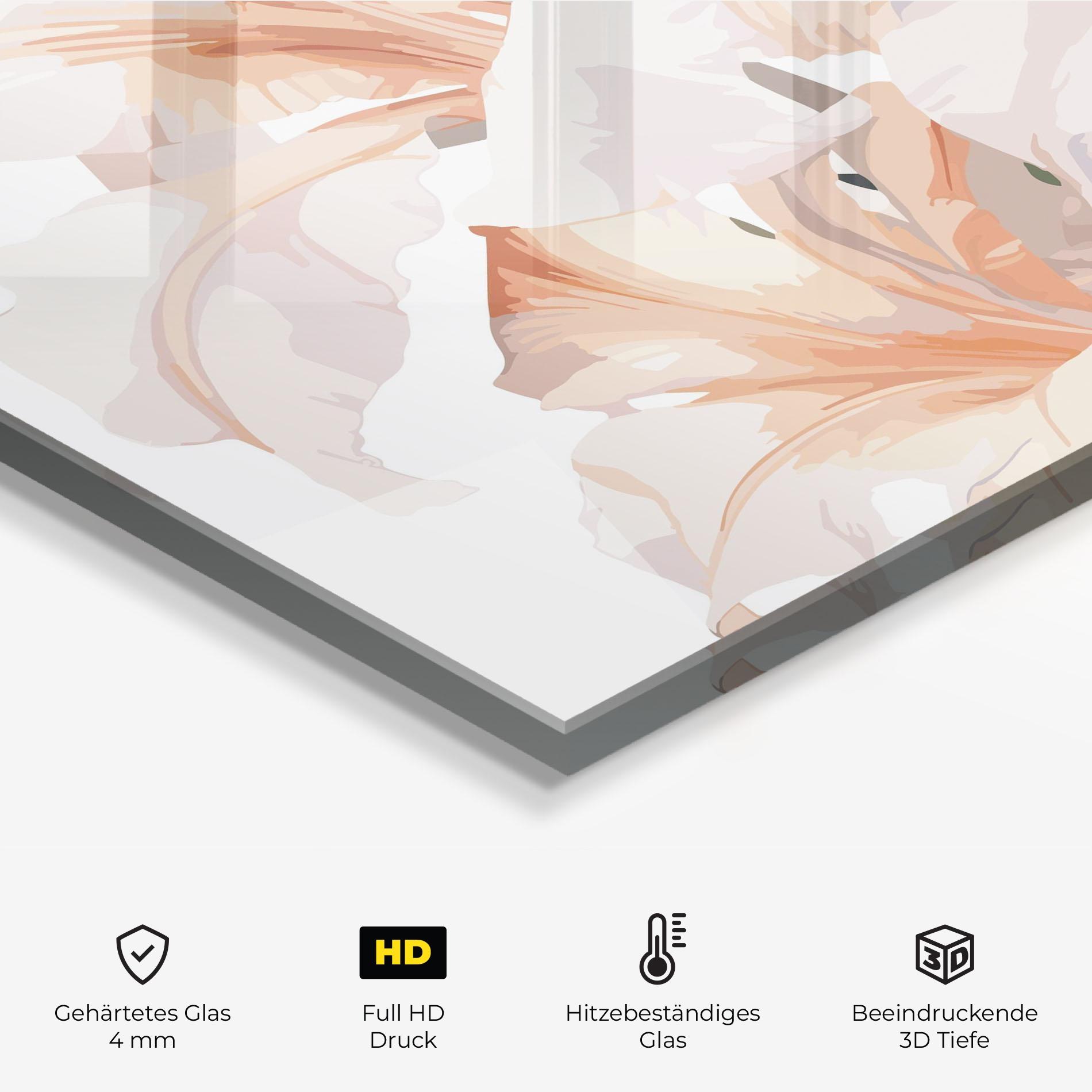 Küchenrückwand Glas Light Pink Lily mockup 2