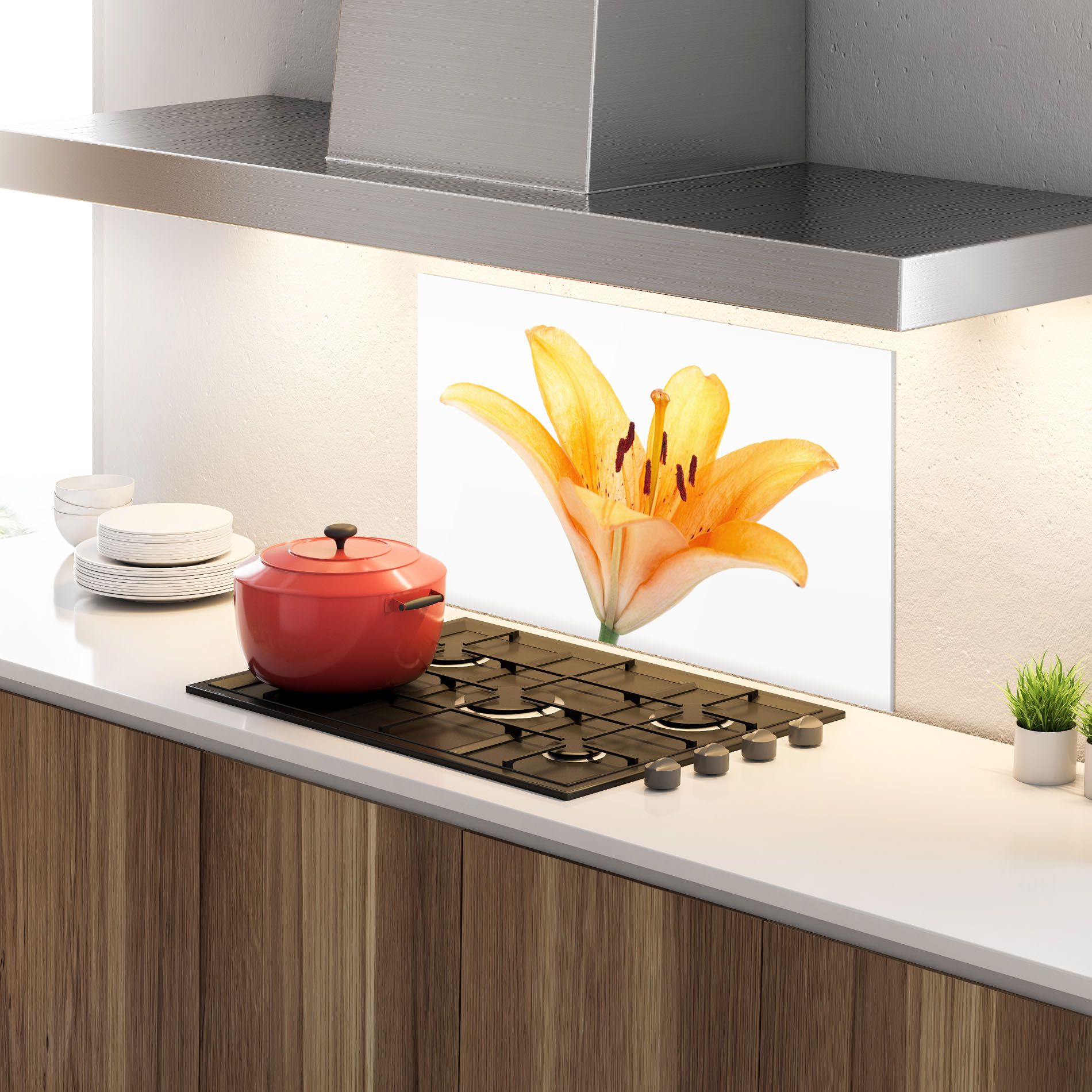 Yellow With Orange Lily mockup 4