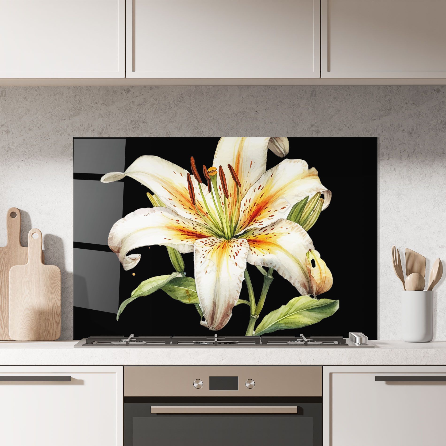 Beautiful White Lily mockup 7