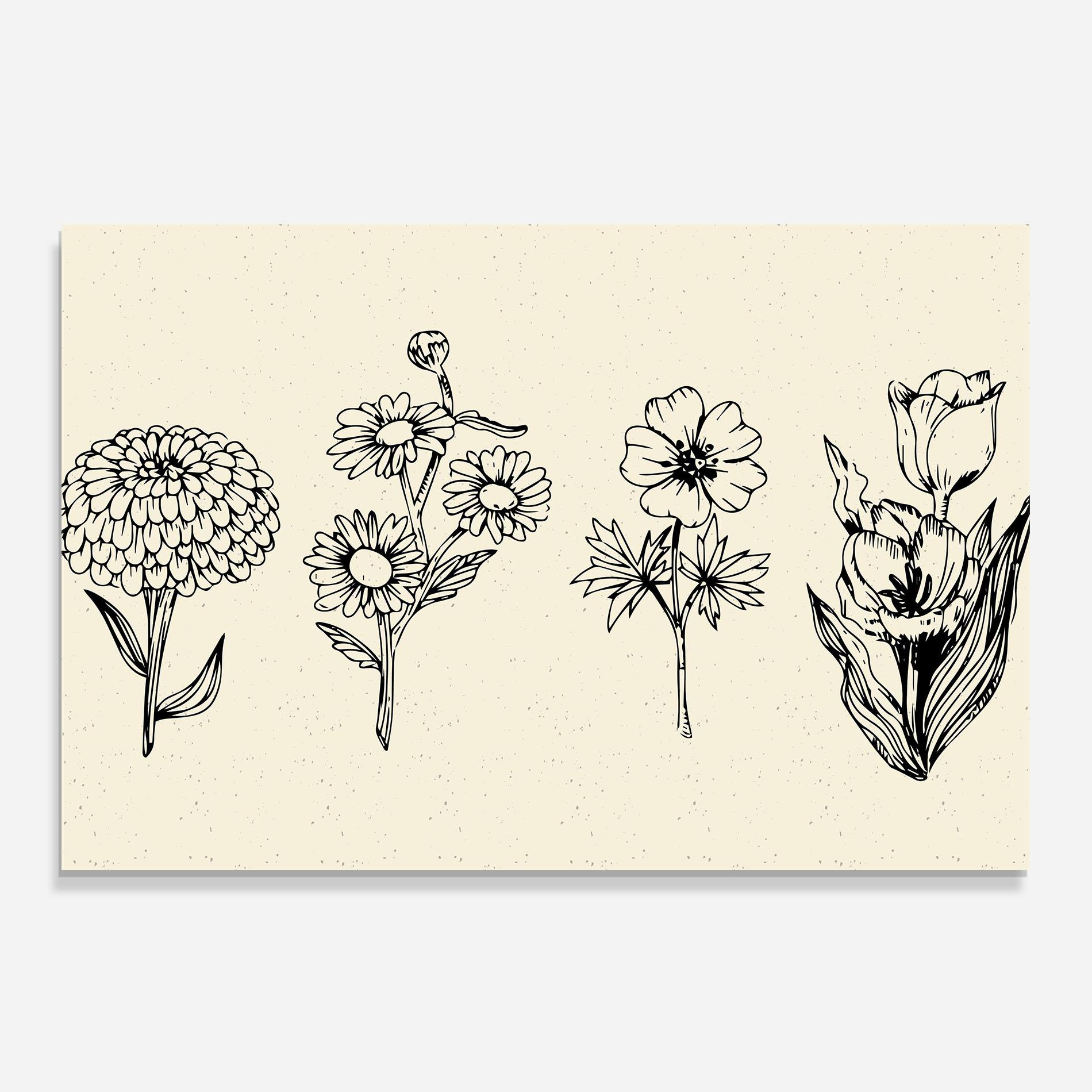 Küchenrückwand Glas Black Line Cream mockup 0