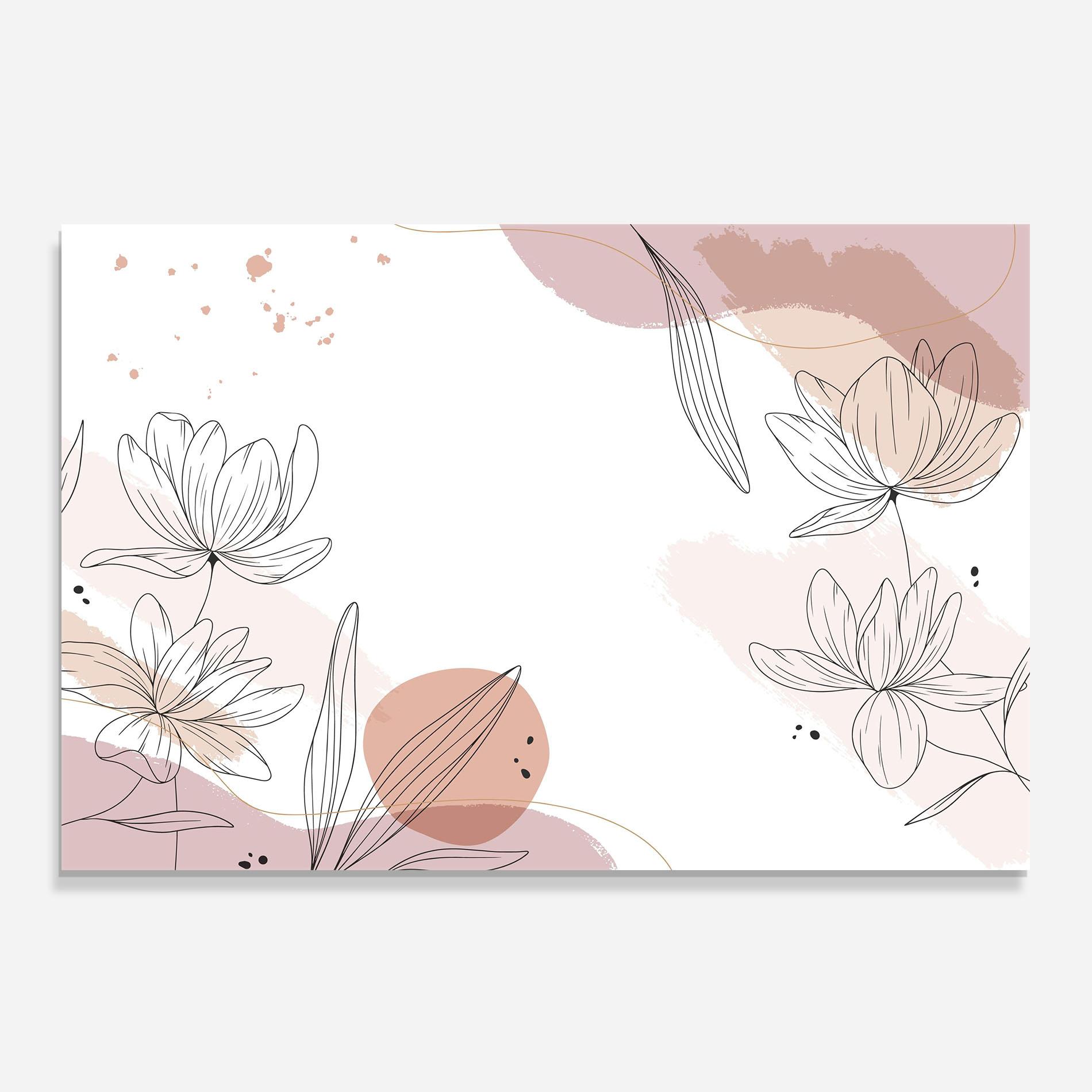 Küchenrückwand Glas Black Pink Line mockup 0