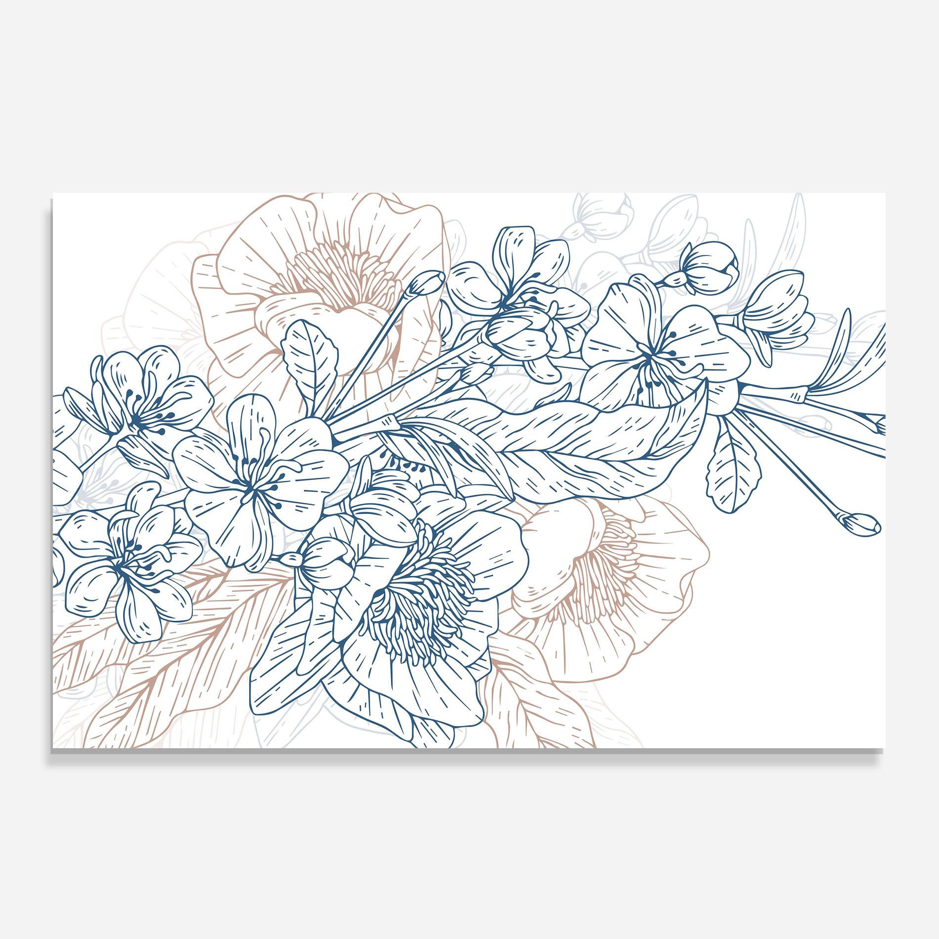 Küchenrückwand Glas Blue Cream Line mockup 0