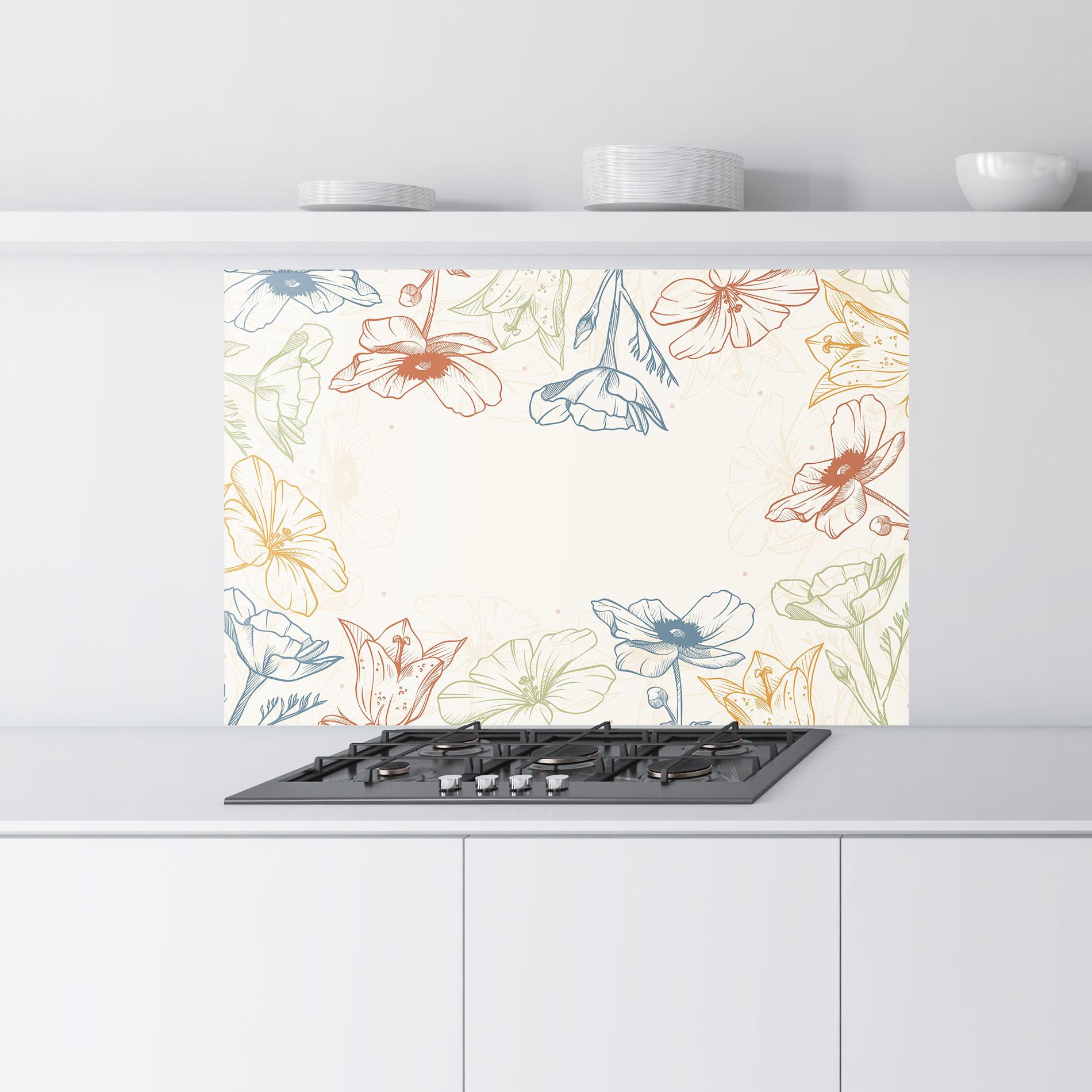 Küchenrückwand Glas Color Mix Line mockup 9