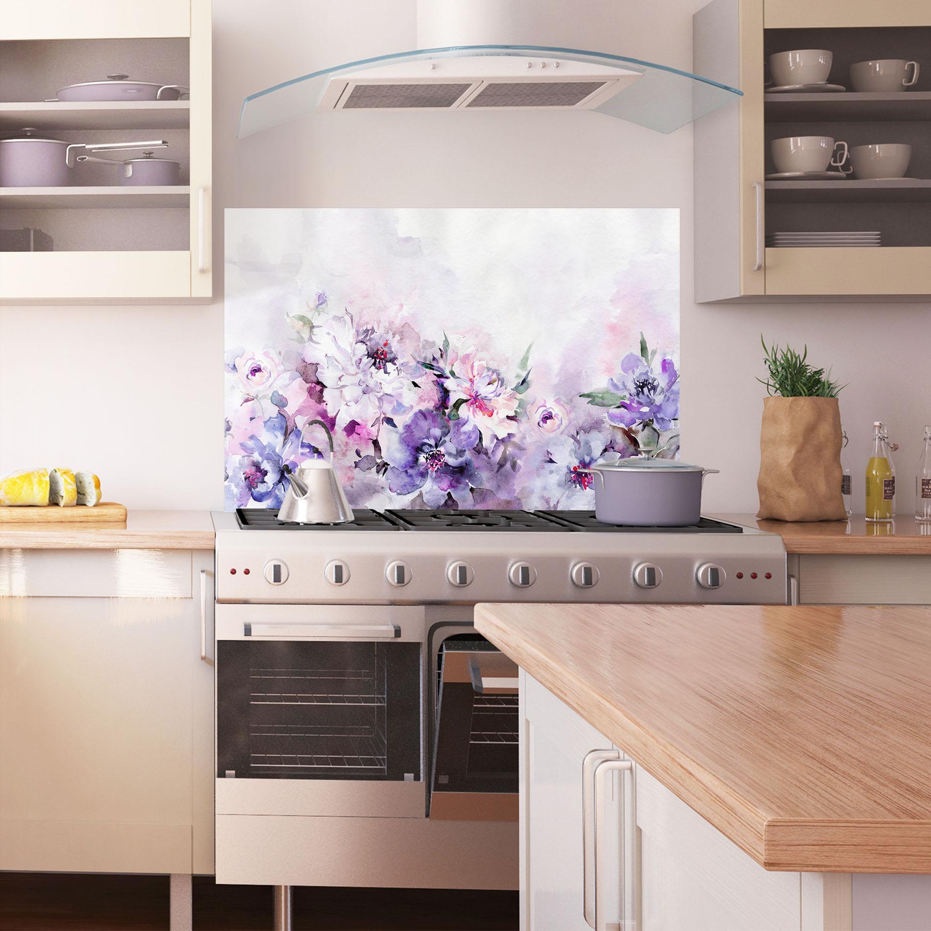 Küchenrückwand Glas Buchet Multicolor mockup 1