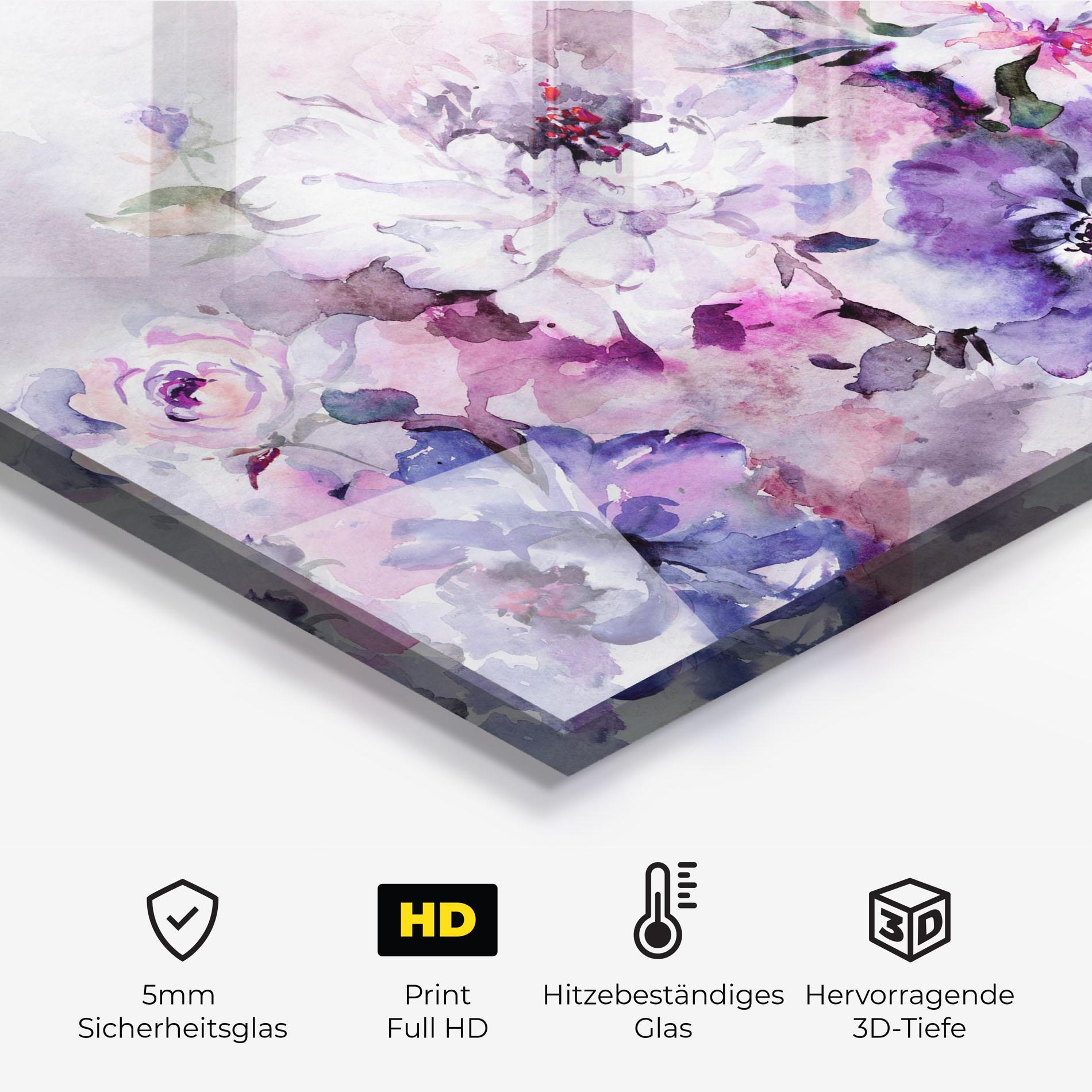 Küchenrückwand Glas Buchet Multicolor mockup 2