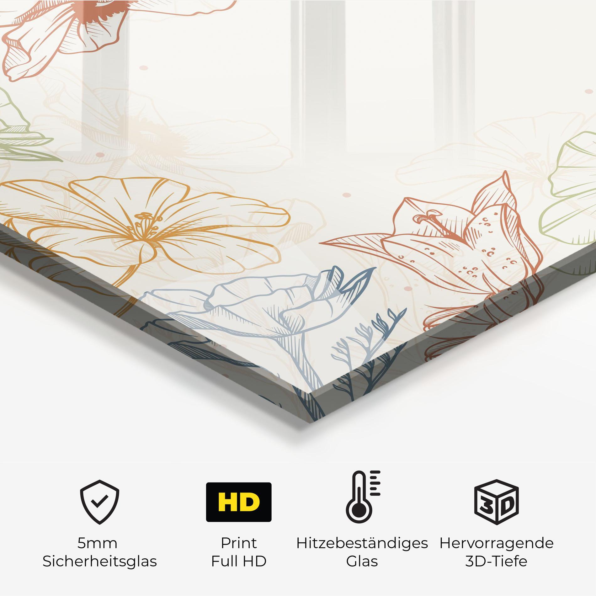 Küchenrückwand Glas Color Mix Line mockup 2