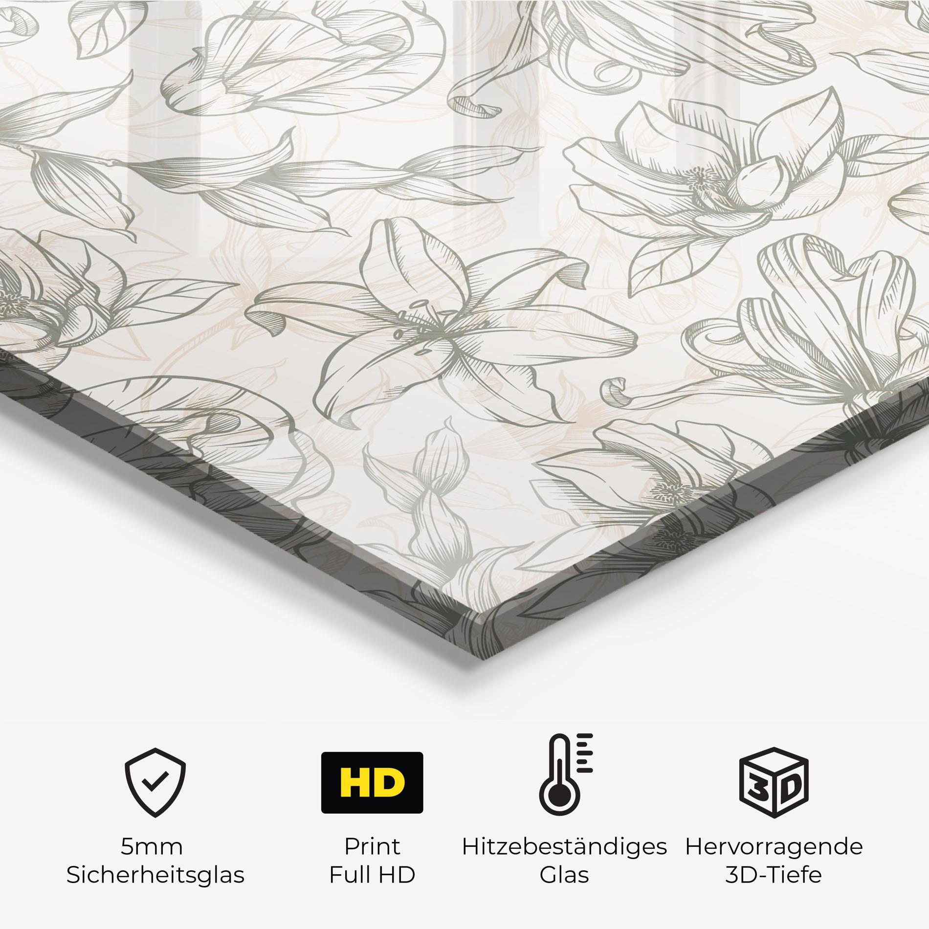 Küchenrückwand Glas Cream Grey Line mockup 2