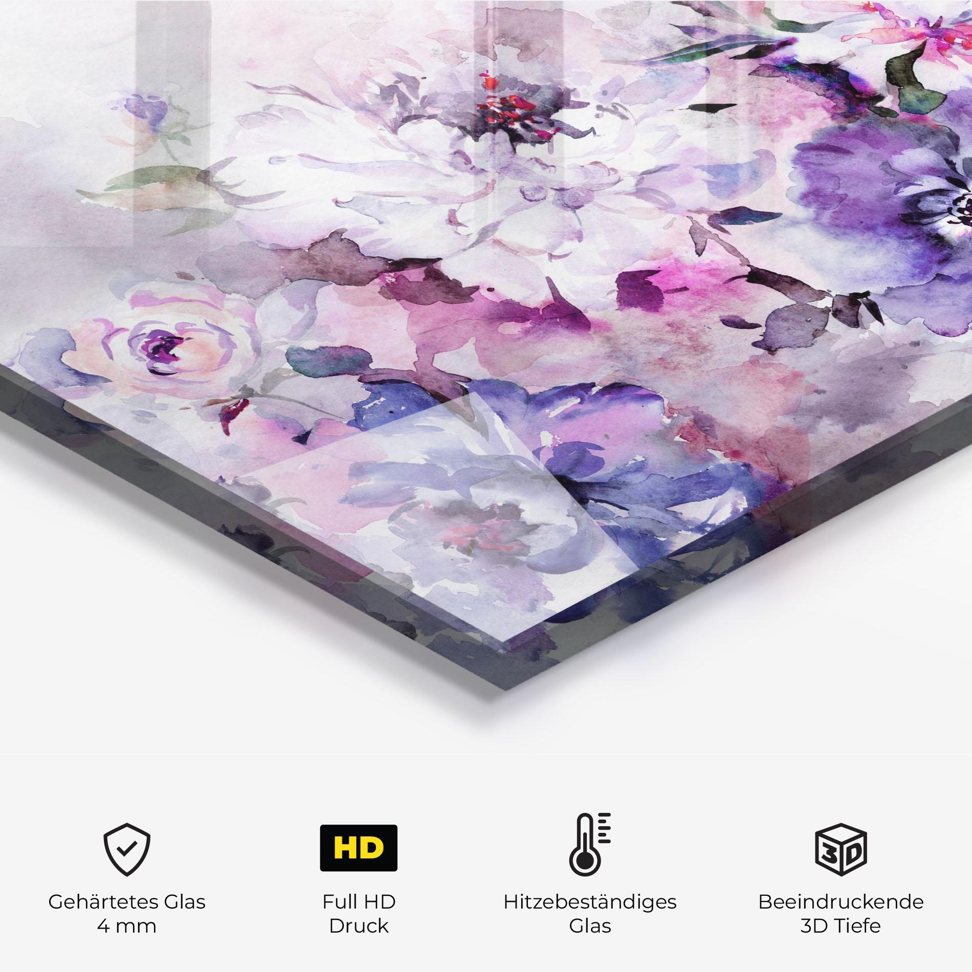 Küchenrückwand Glas Buchet Multicolor mockup 2