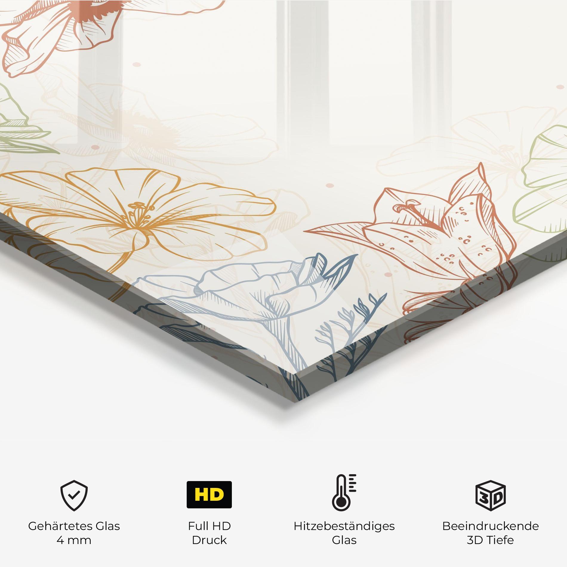 Küchenrückwand Glas Color Mix Line mockup 2