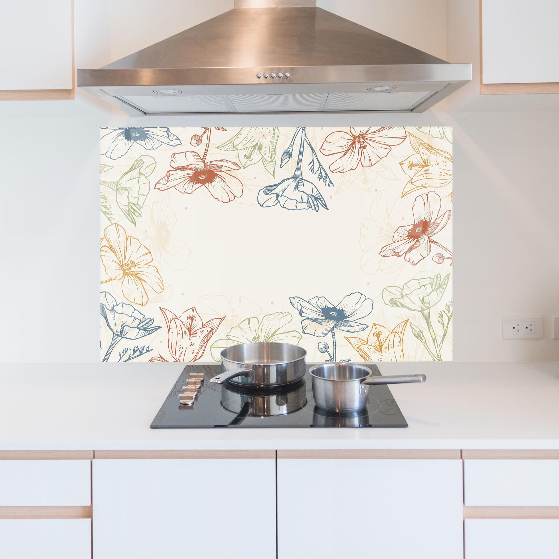 Küchenrückwand Glas Color Mix Line mockup 5