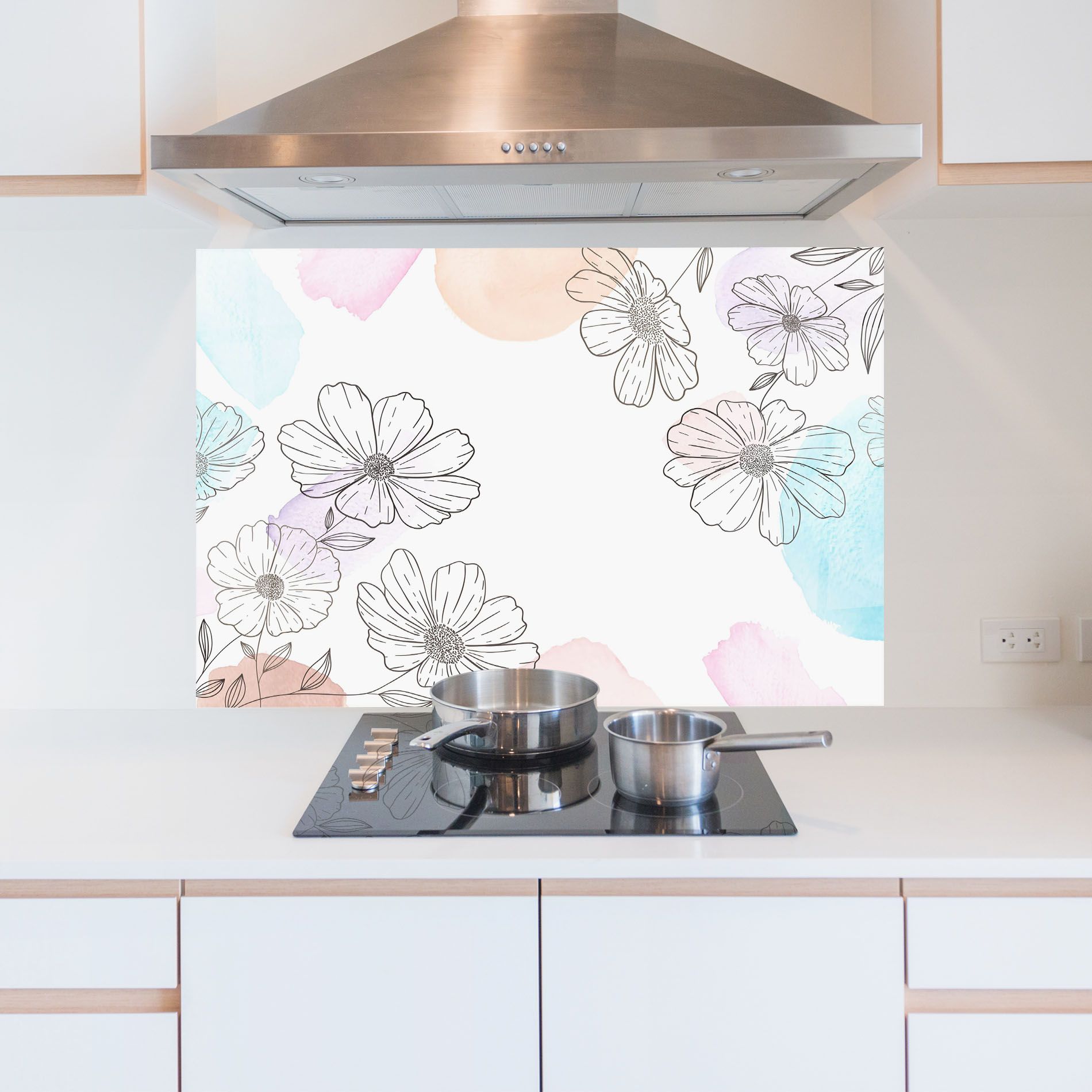 Grey Colorful Flower mockup 5