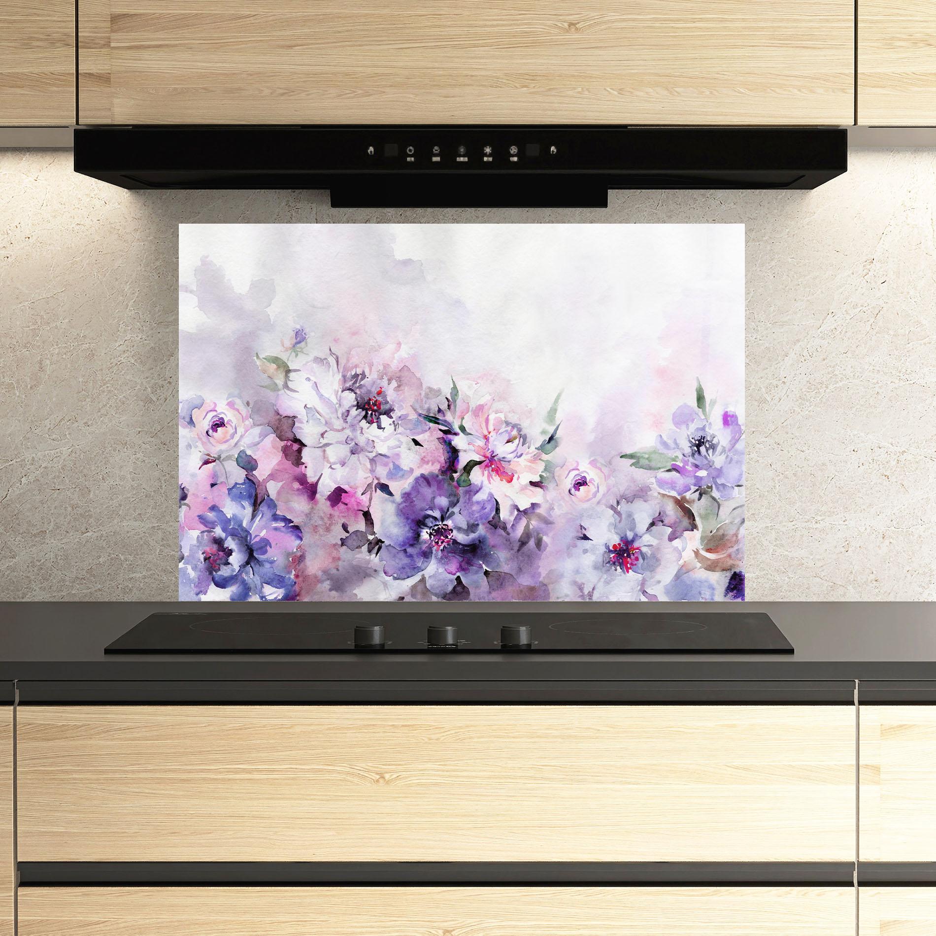 Küchenrückwand Glas Buchet Multicolor mockup 3