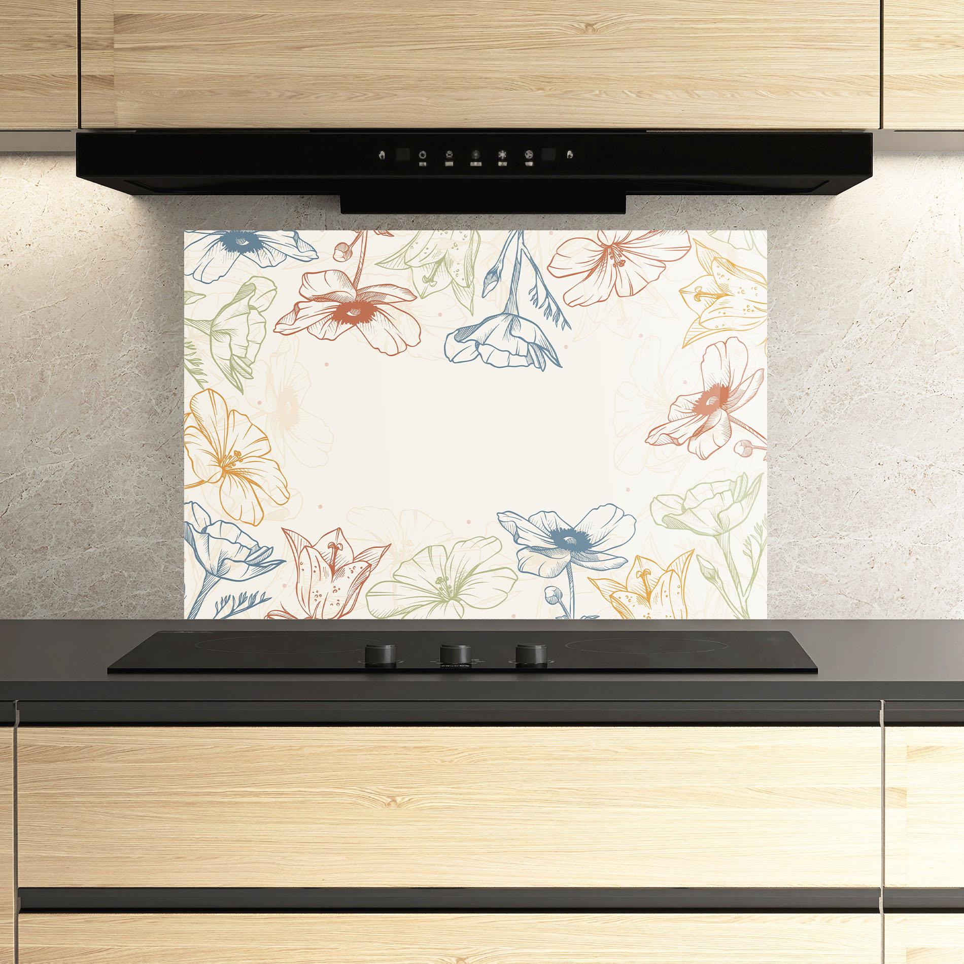 Küchenrückwand Glas Color Mix Line mockup 3