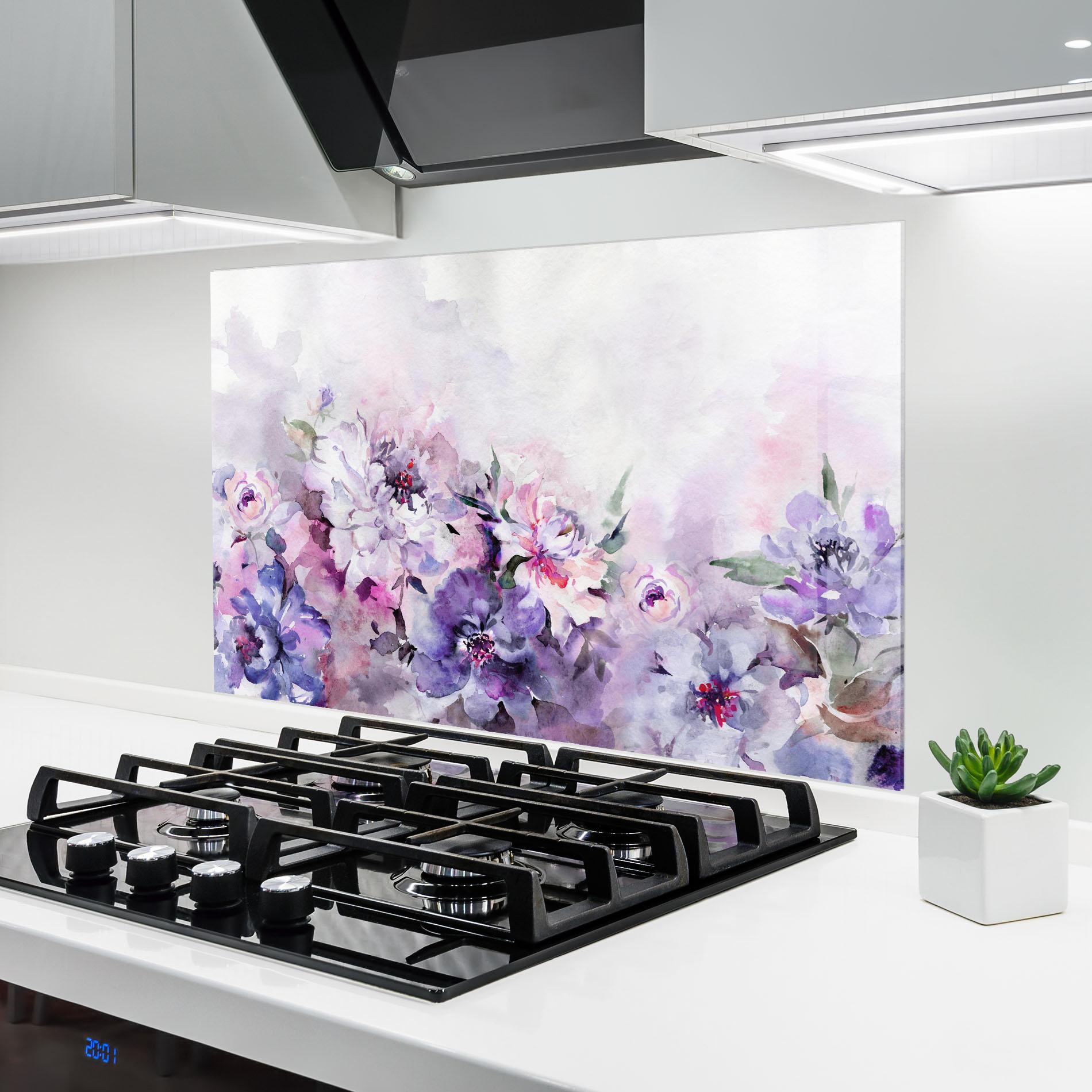 Küchenrückwand Glas Buchet Multicolor mockup 6