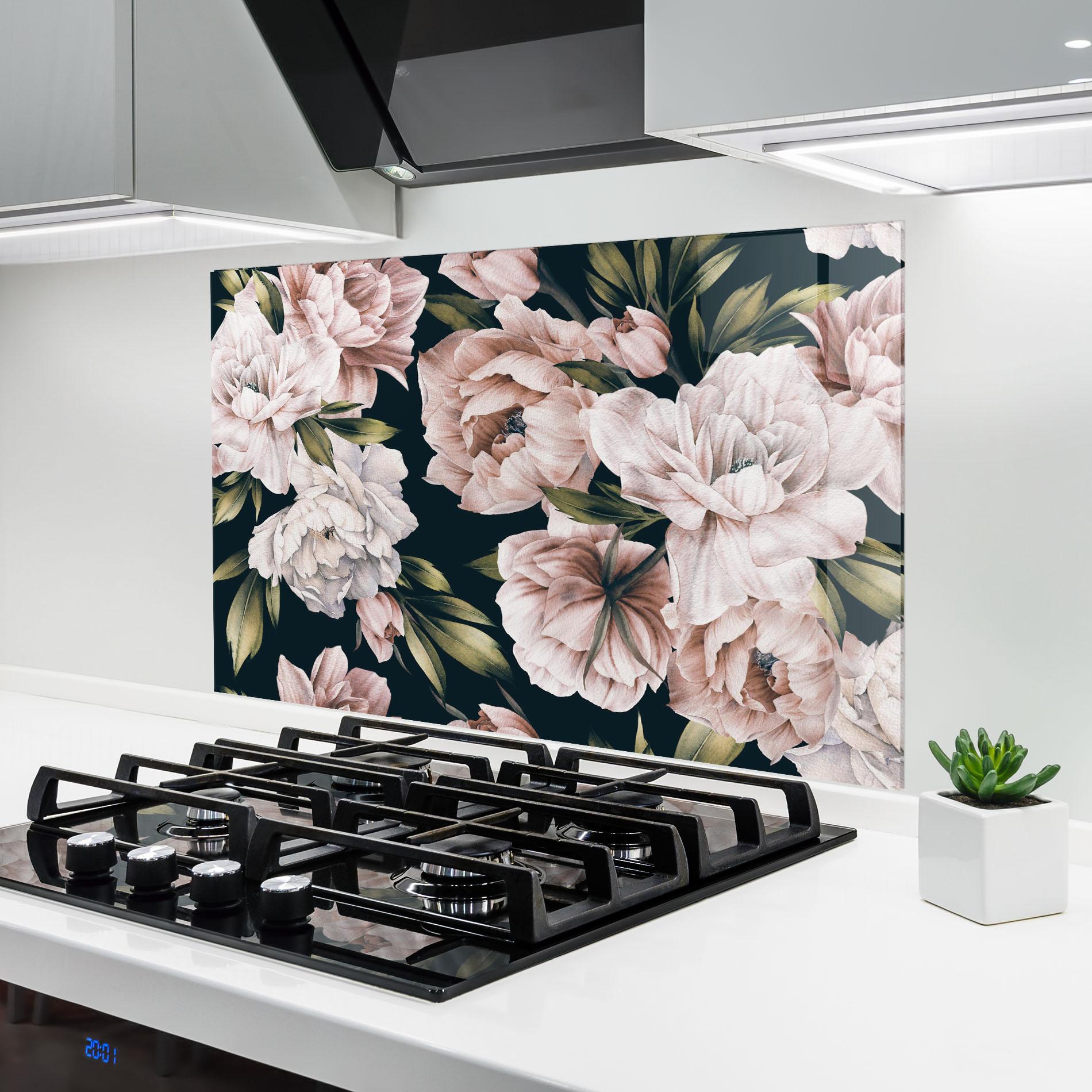 Küchenrückwand Glas Flori De Bujori mockup 6