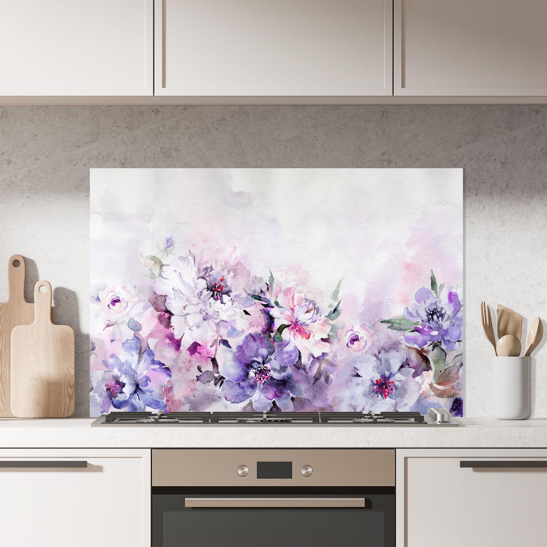 Küchenrückwand Glas Buchet Multicolor mockup 7