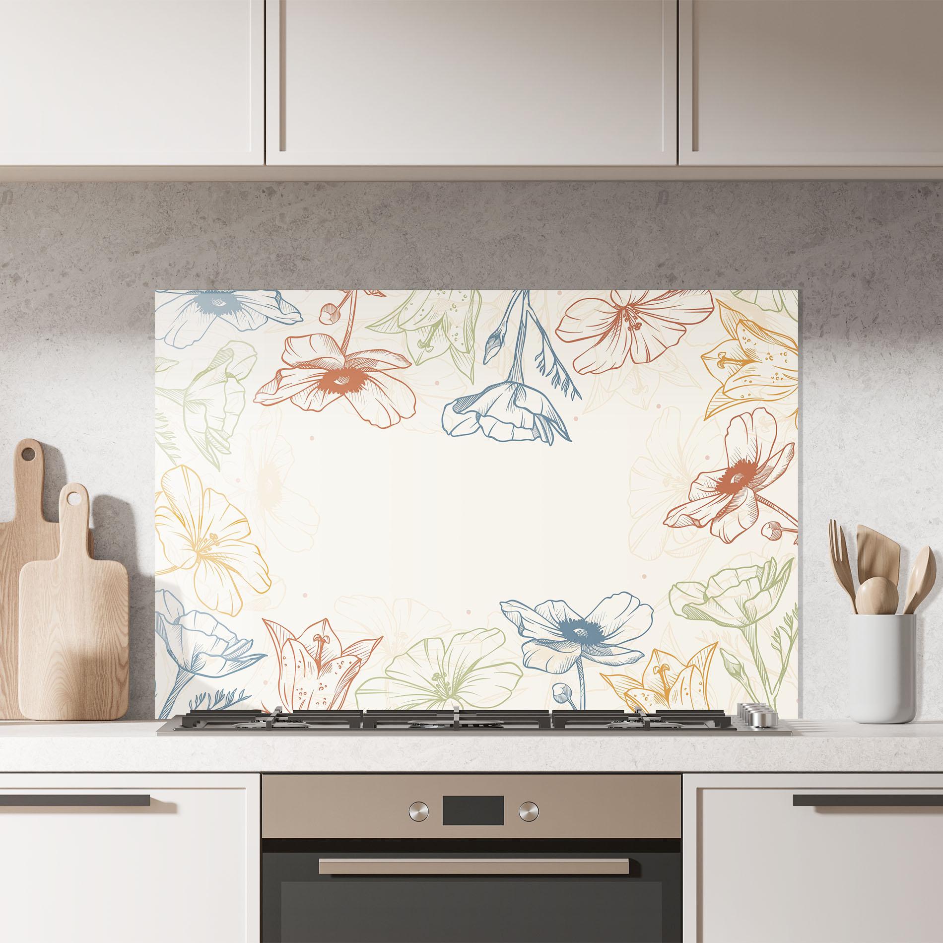 Küchenrückwand Glas Color Mix Line mockup 7