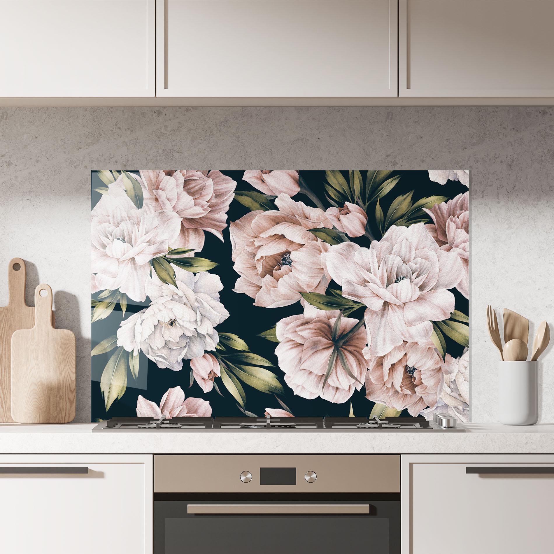 Küchenrückwand Glas Flori De Bujori mockup 7