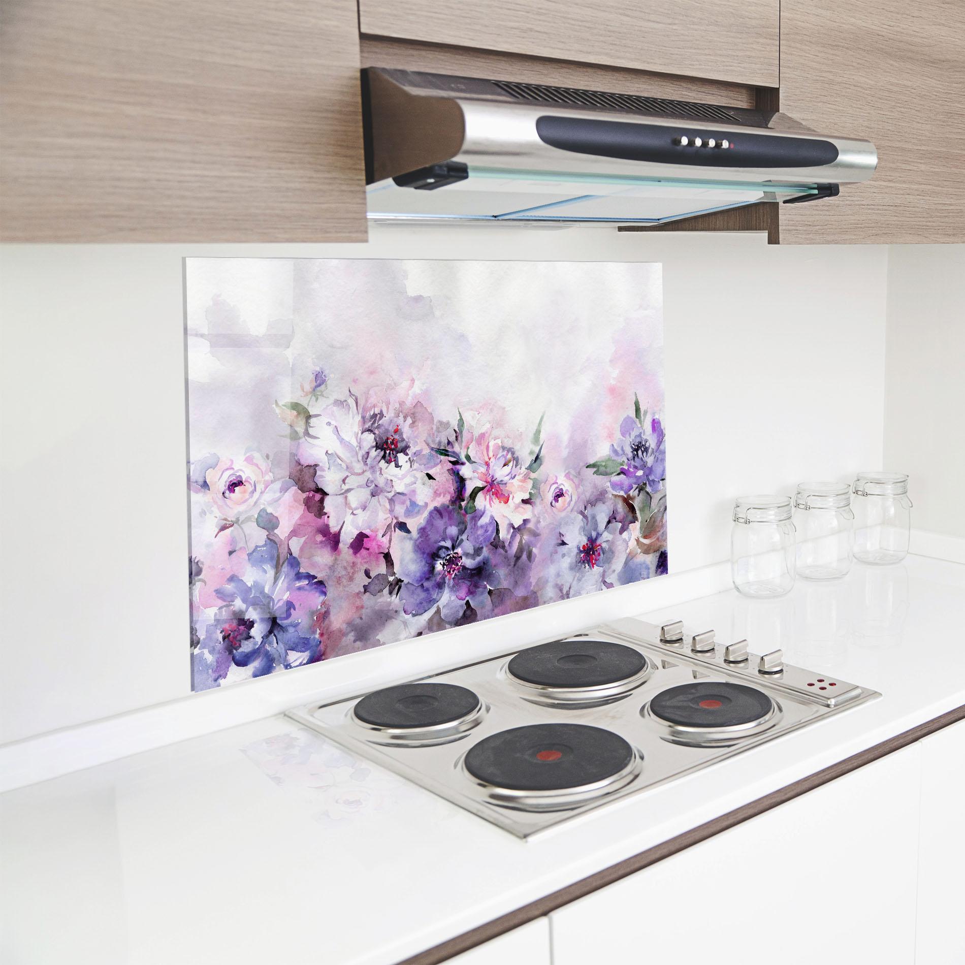 Küchenrückwand Glas Buchet Multicolor mockup 8