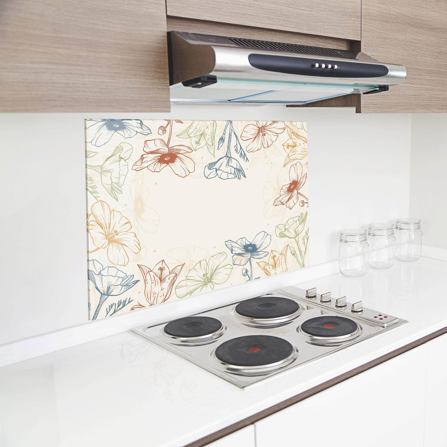 Küchenrückwand Glas Color Mix Line mockup 8