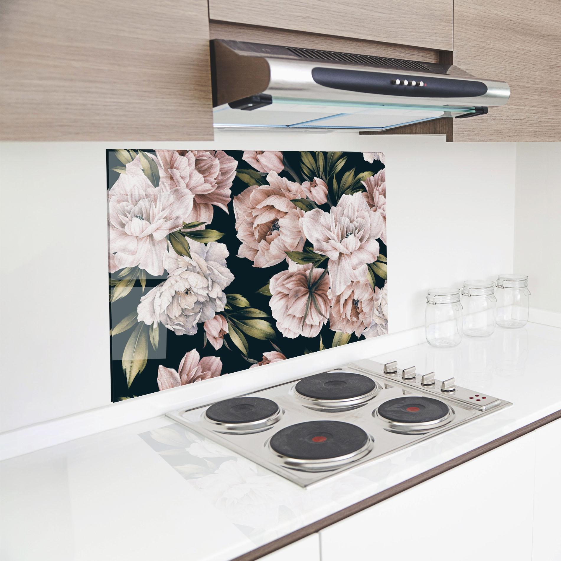 Küchenrückwand Glas Flori De Bujori mockup 8
