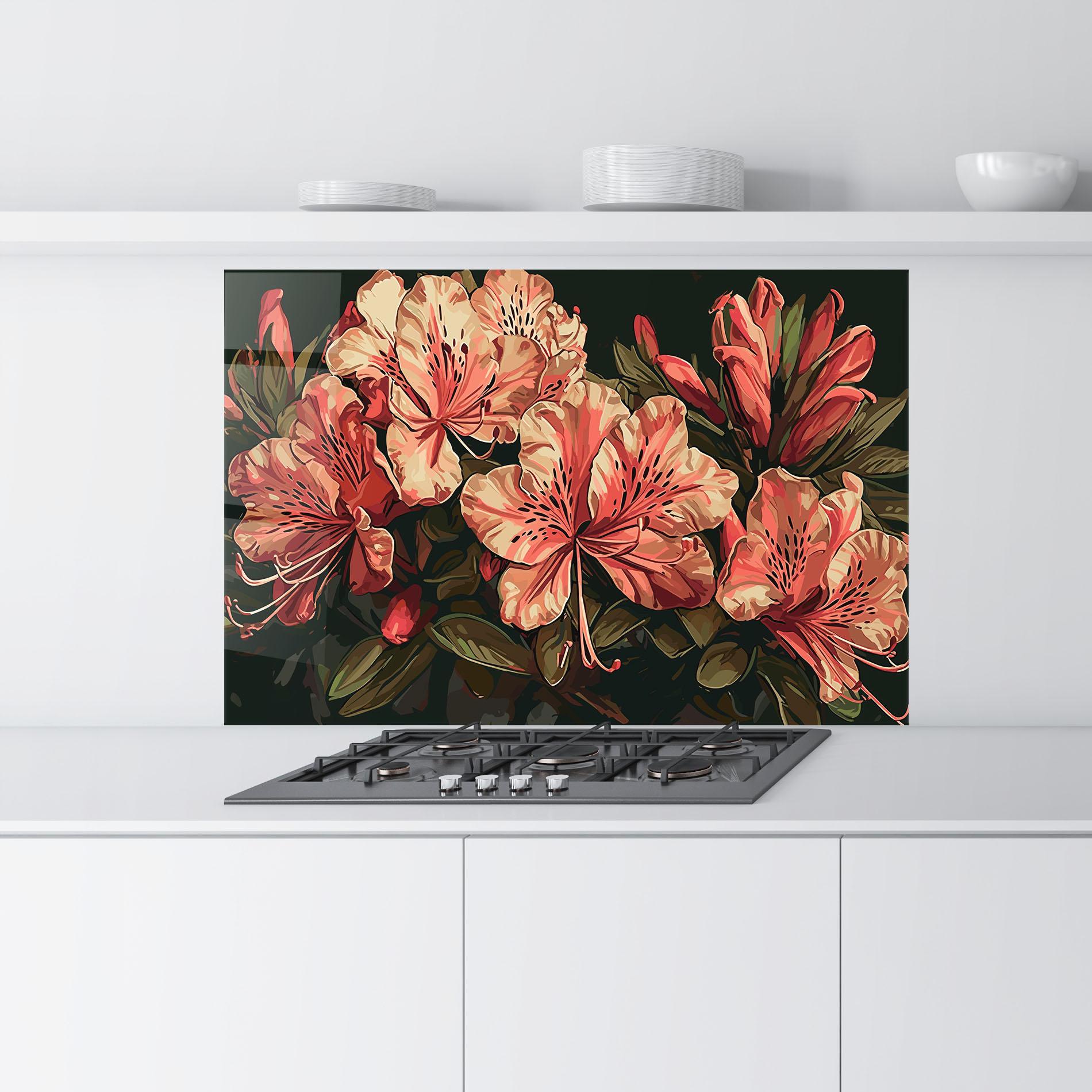 Küchenrückwand Glas Cream Exotic Art mockup 9