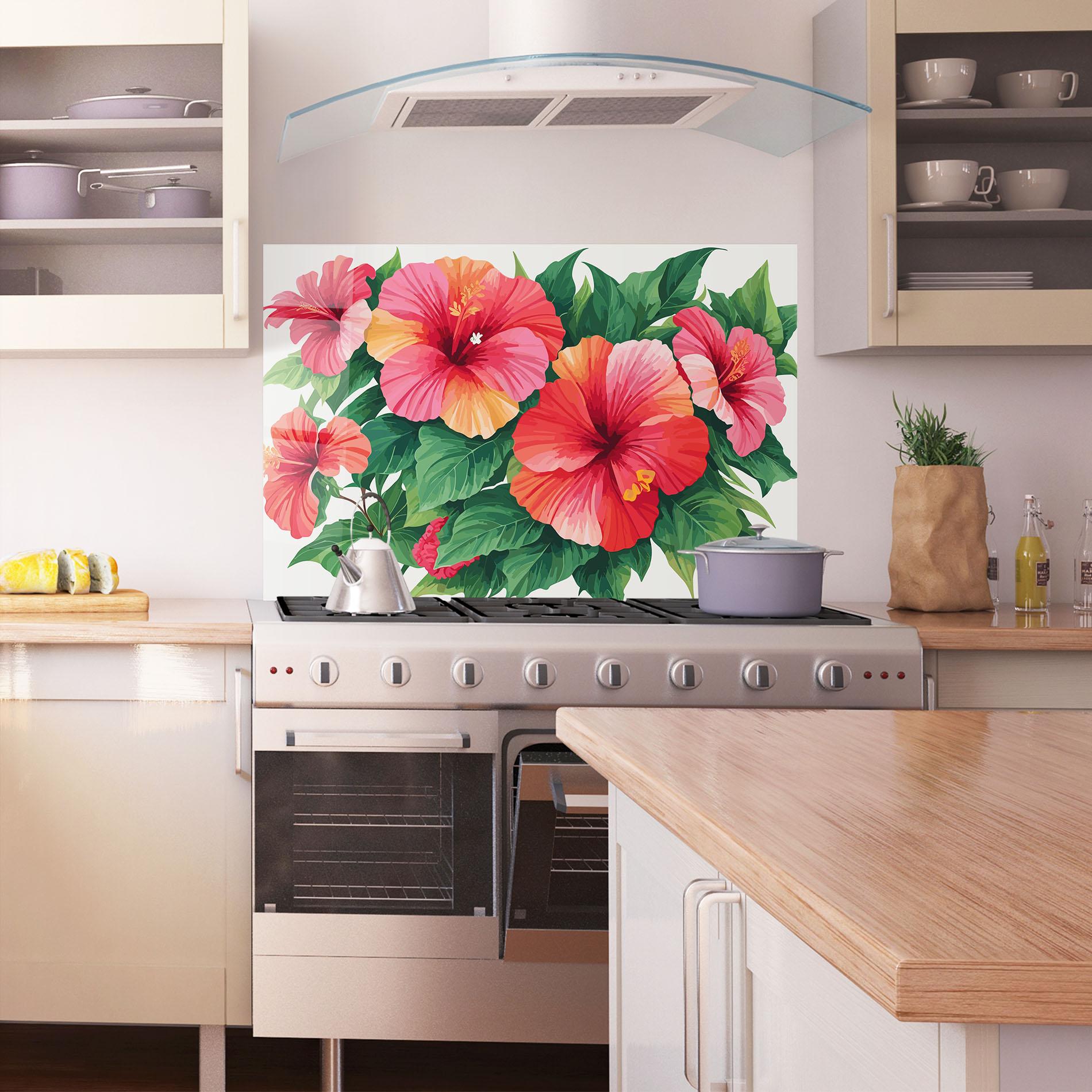 Küchenrückwand Glas Pretty Exotic Art mockup 1