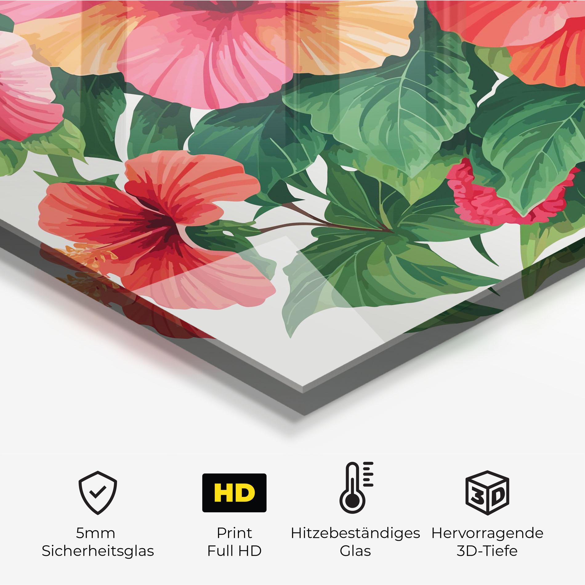 Küchenrückwand Glas Pretty Exotic Art mockup 2