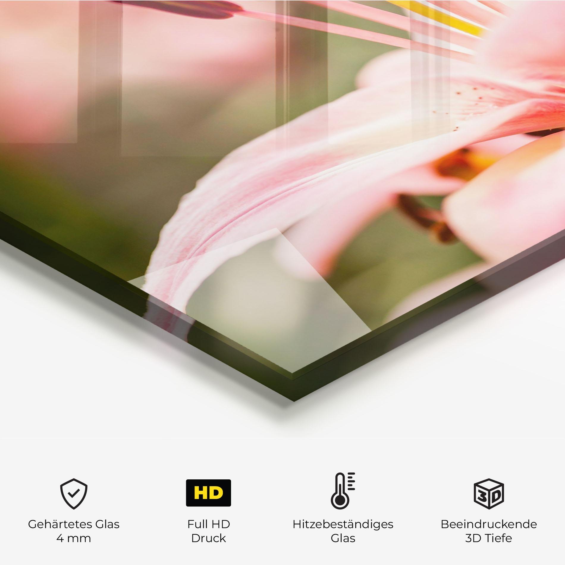 Küchenrückwand Glas Flower mockup 2