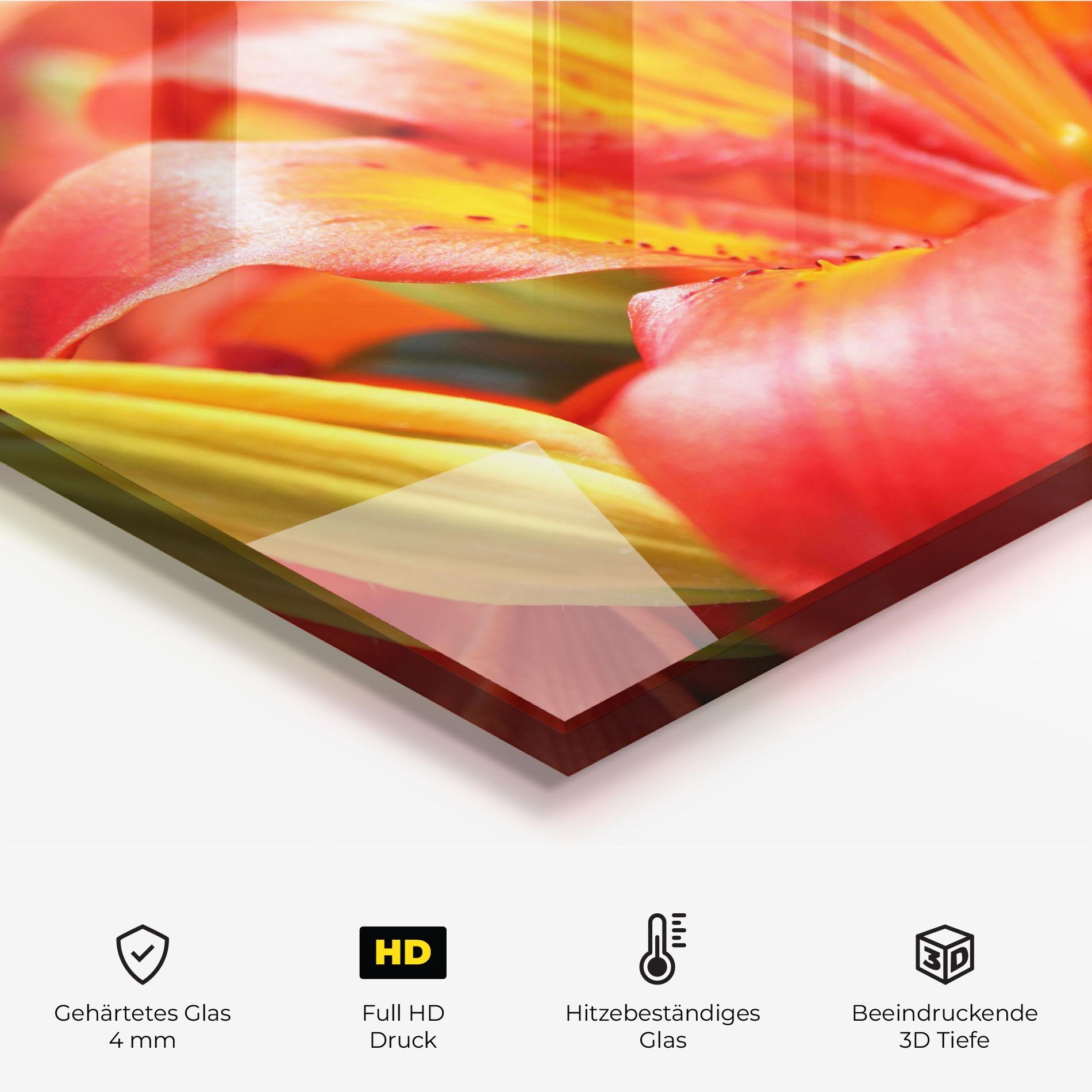 Küchenrückwand Glas Pretty Orange Exotic mockup 2