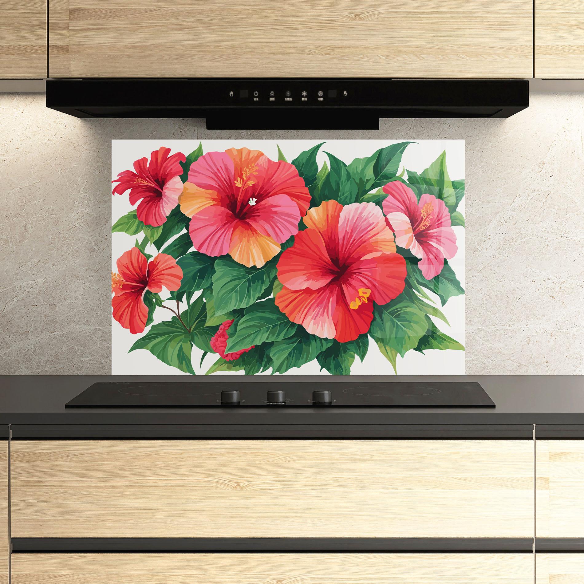 Küchenrückwand Glas Pretty Exotic Art mockup 3