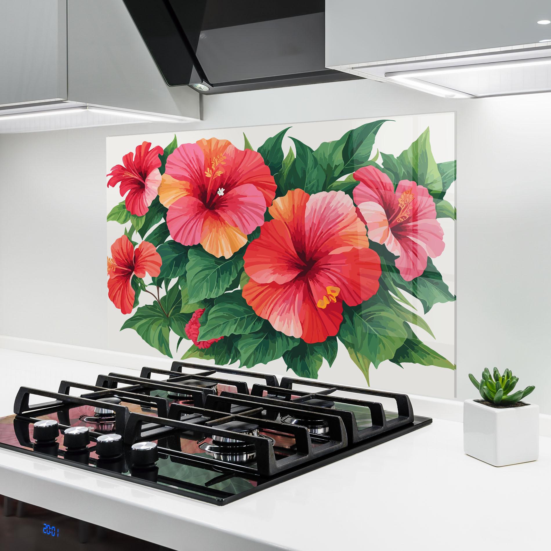 Küchenrückwand Glas Pretty Exotic Art mockup 6