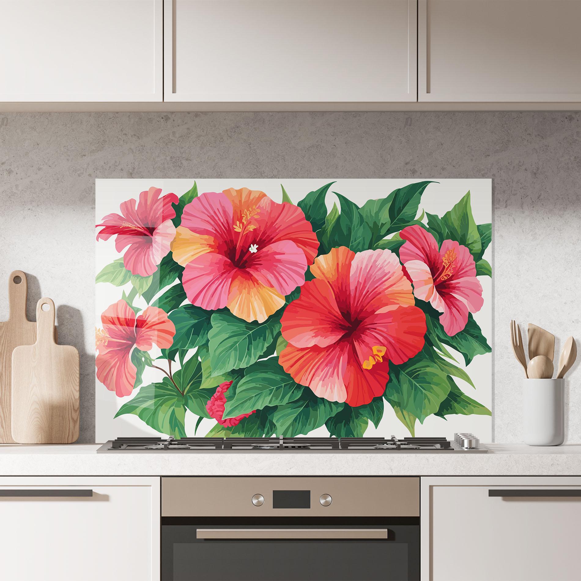 Küchenrückwand Glas Pretty Exotic Art mockup 7