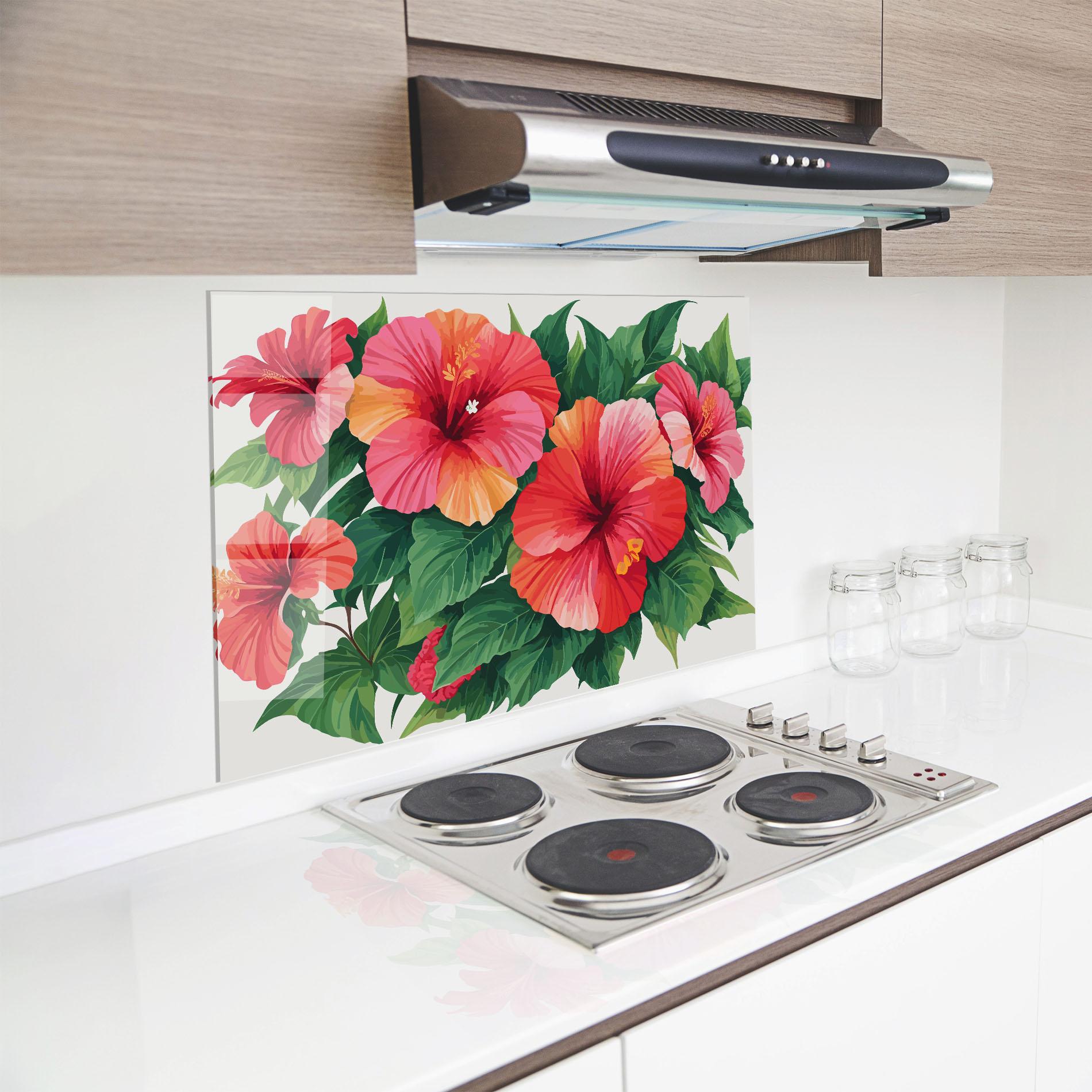 Küchenrückwand Glas Pretty Exotic Art mockup 8