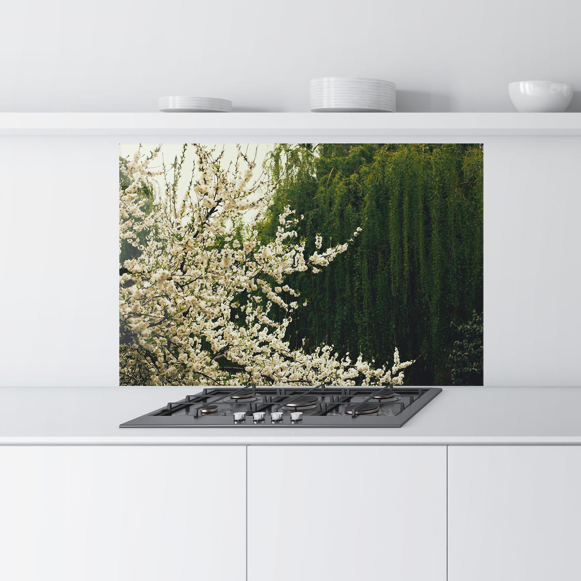 Küchenrückwand Glas Nature Veiw Tree mockup 9