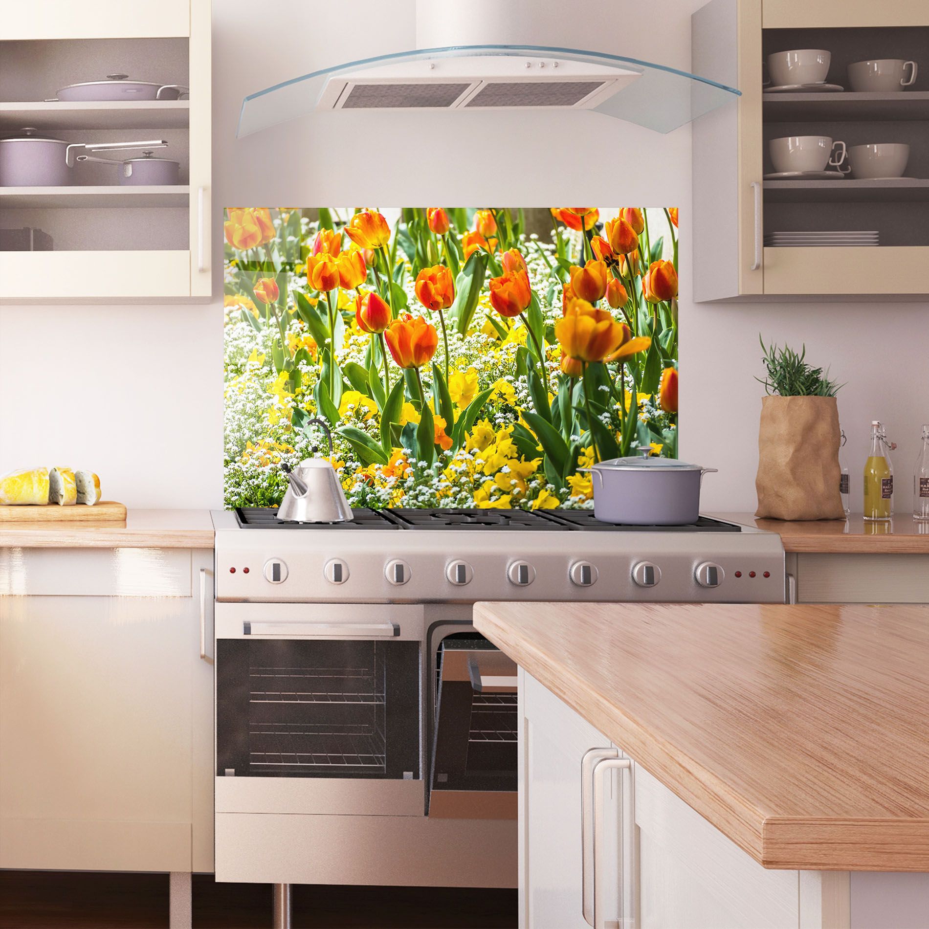 Colorful Tulips Garden mockup 1